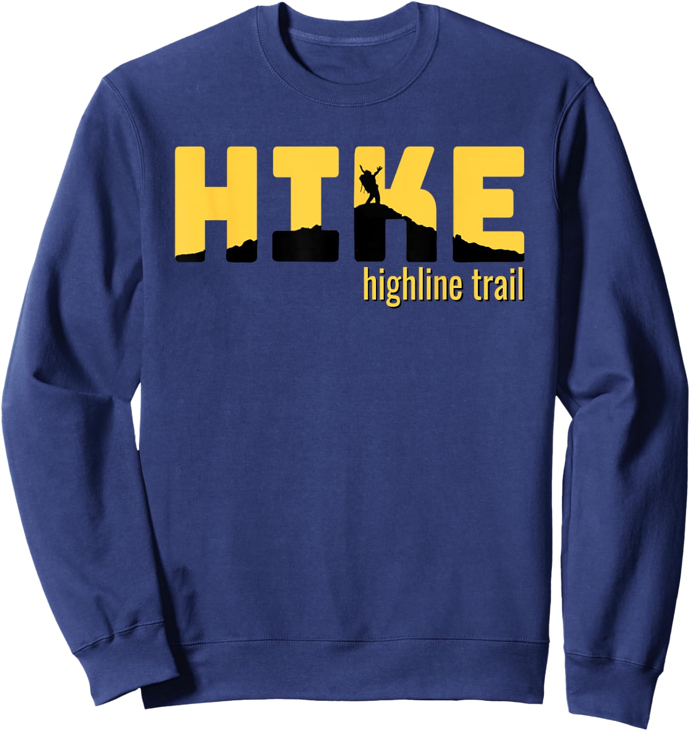 HIKE HIGHLINE TRAIL Classic Hiking Gift Sweatshirt - Sweatshirt | Navy
