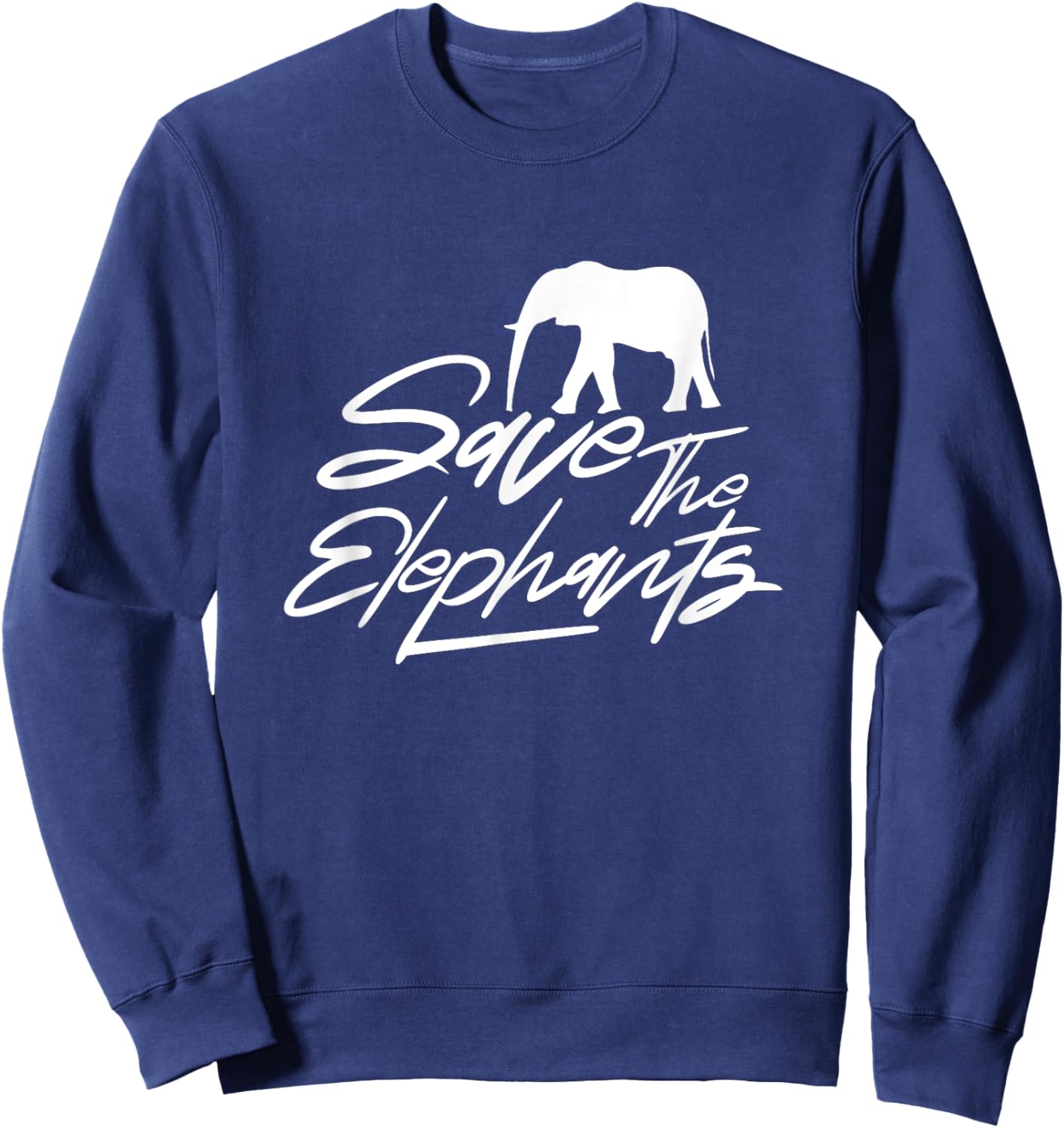 Save the elephants Poacher Elephant Poaching Sweatshirt - Sweatshirt | Navy
