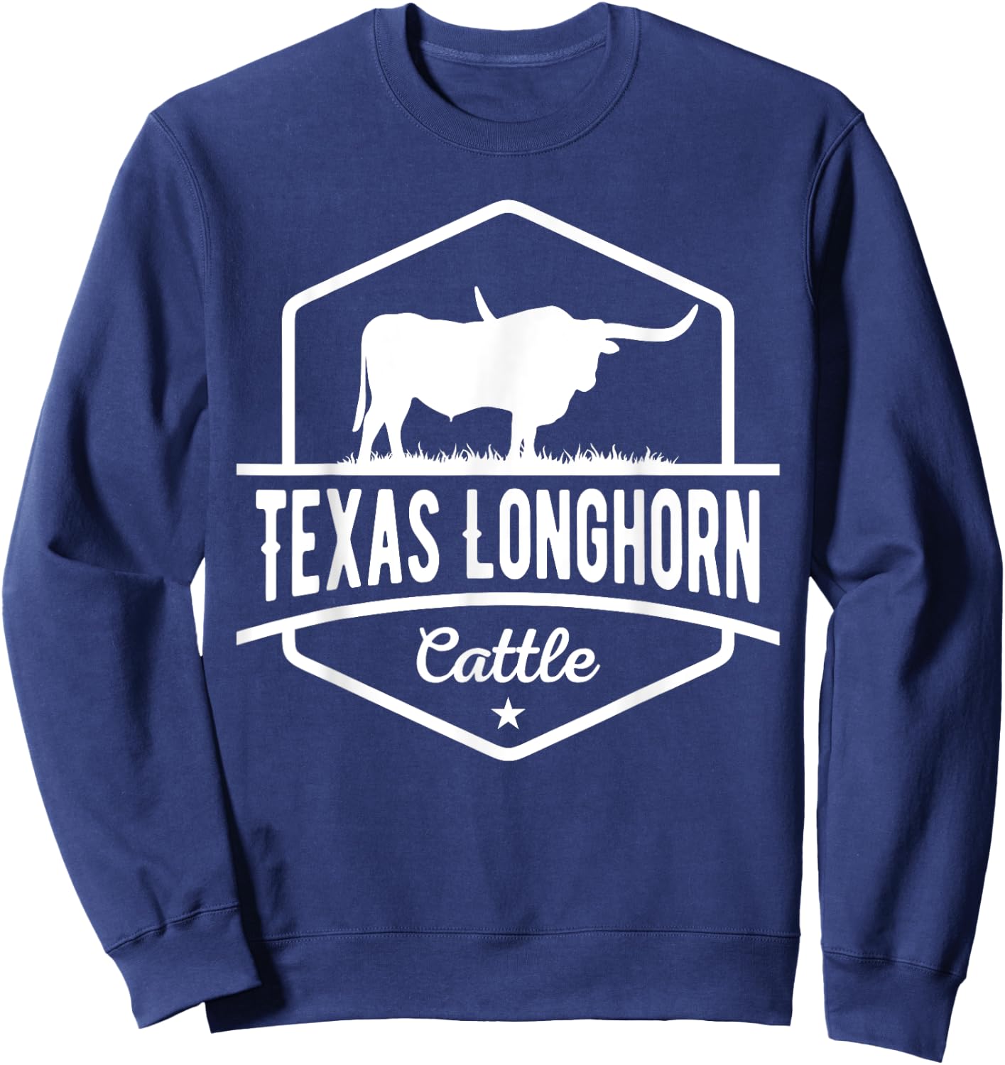 Texas Longhorn Cattle - Longhorn Cow For Cattle Farmer Sweatshirt - Sweatshirt | Navy