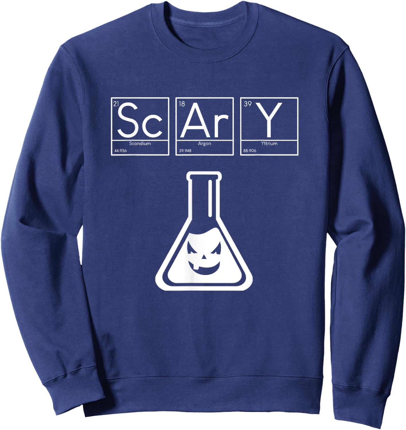 Scary periodic table halloween science Sweatshirt - Sweatshirt | Navy