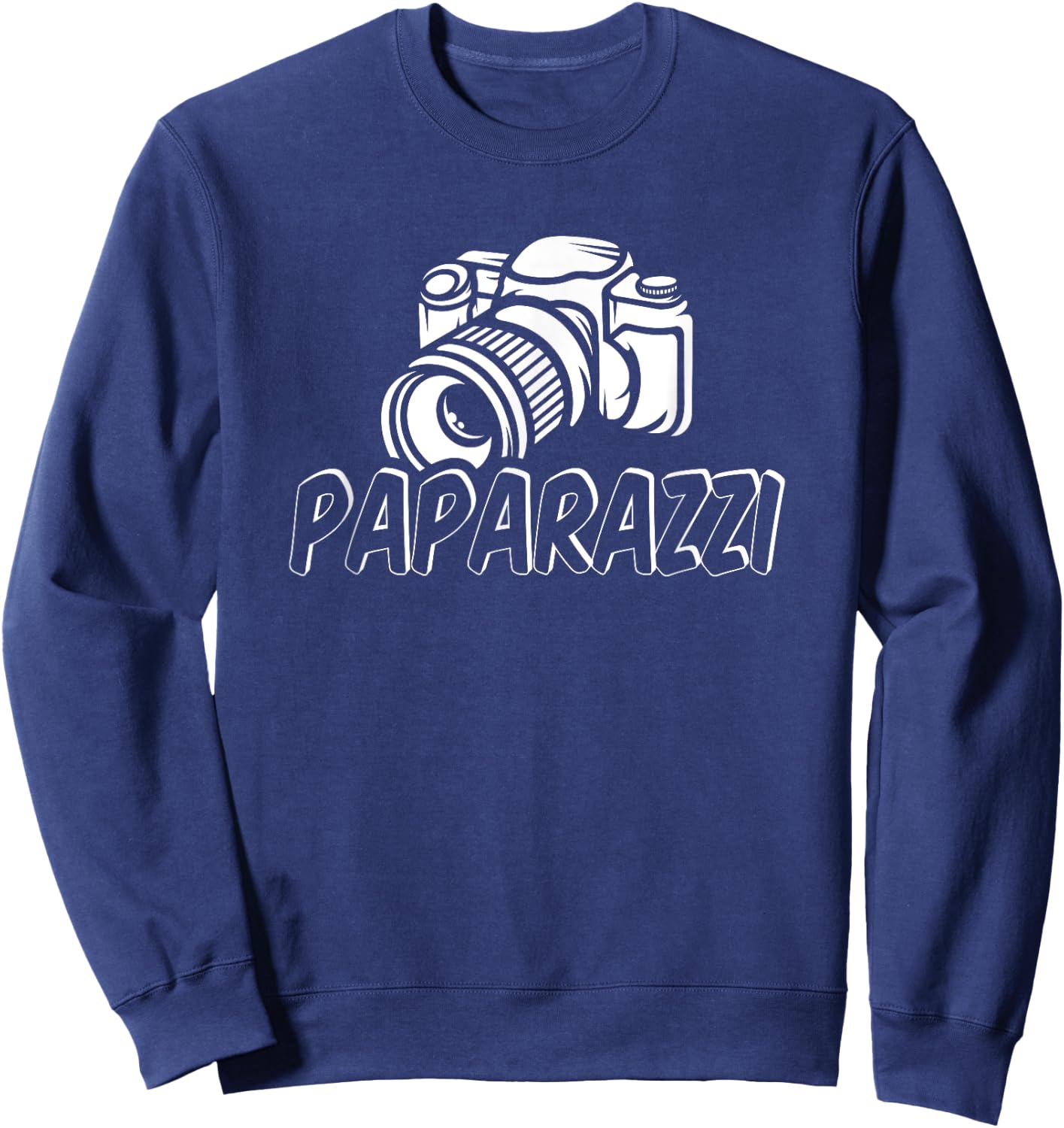 Paparazzi Funny Dad Photographer Retro Camera Sweatshirt - Sweatshirt | Navy