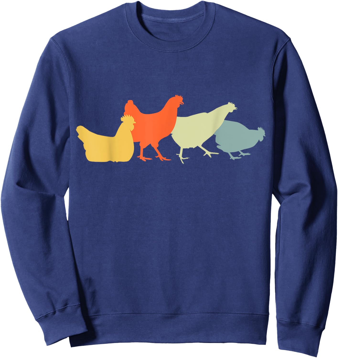 Retro Chickens Sweatshirt - Sweatshirt | Navy