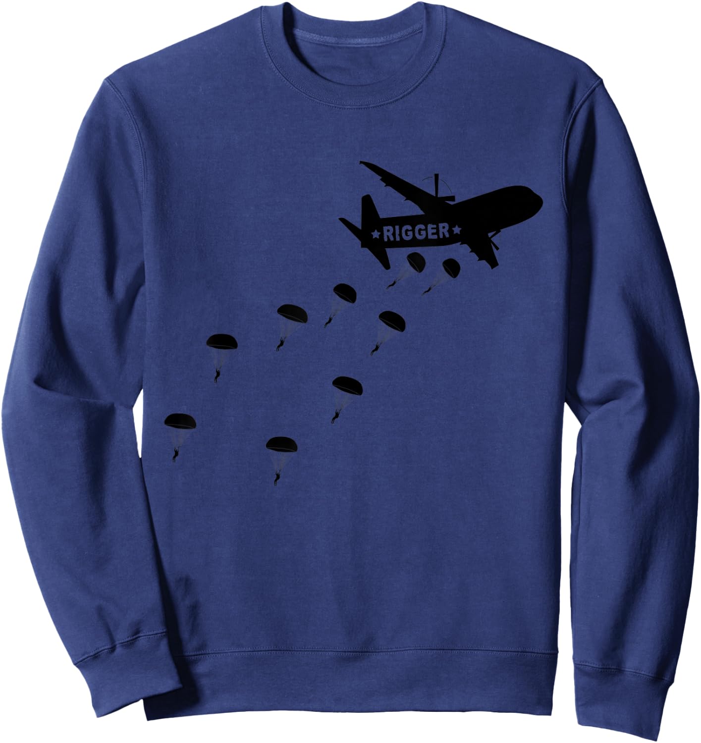 Parachute Rigger Paratrooper Airplane Sweatshirt - Sweatshirt | Navy