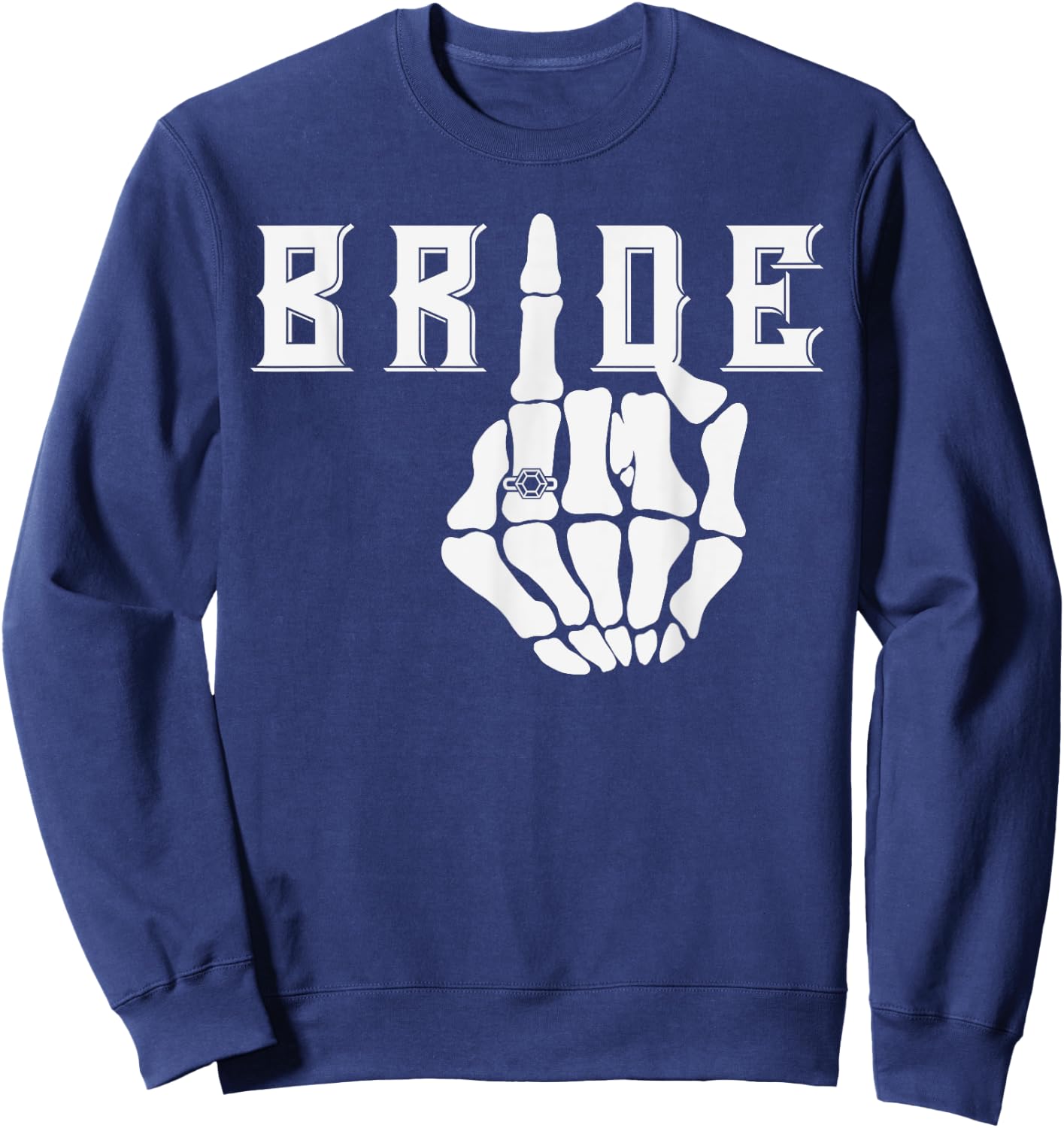 Halloween Wedding Bride , Skeleton Bride Matching Sweatshirt - Sweatshirt | Navy
