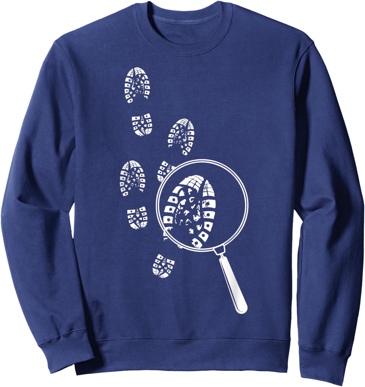 Detective Footprints Crime Spying Investigator Officer Sweatshirt - Sweatshirt | Navy