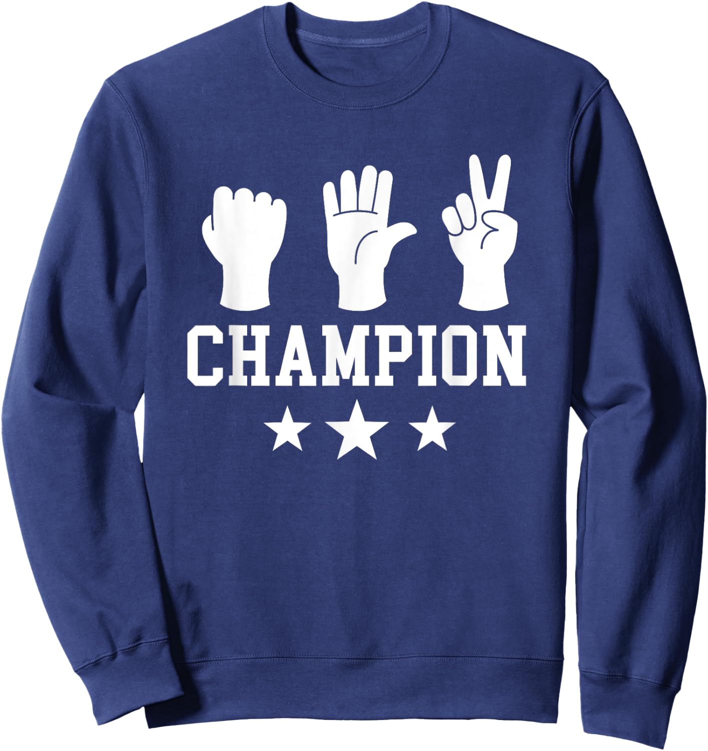 Rock Paper Scissors Champion Useless Talent Winner Sweatshirt - Sweatshirt | Navy