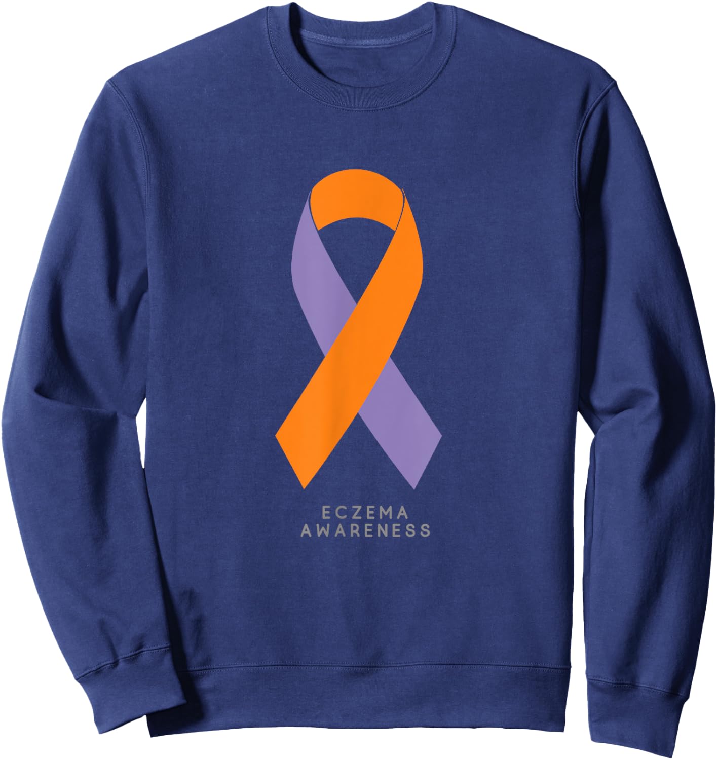 Eczema Awareness Shirt Ribbon Sweatshirt - Sweatshirt | Navy