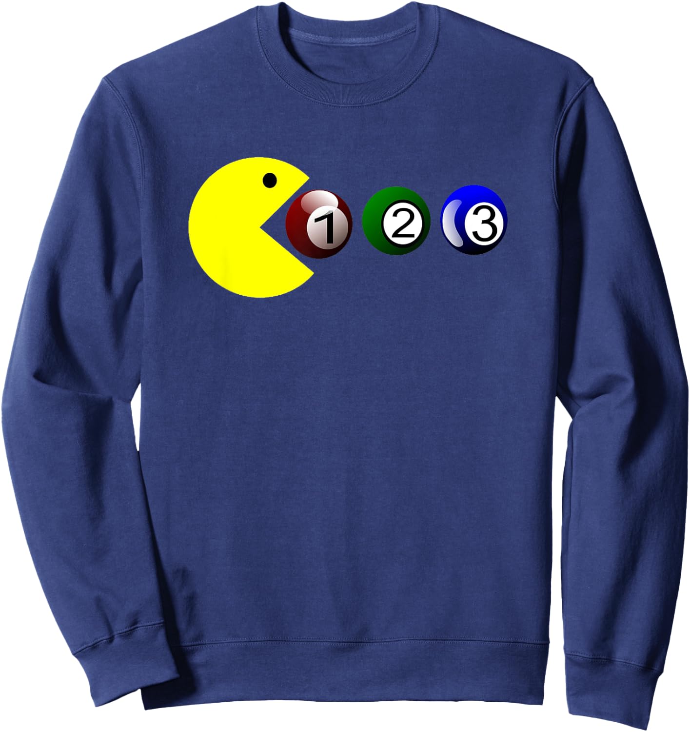 Billiard Pool Ball - Funny Billiards Player Lover Sweatshirt - Sweatshirt | Navy