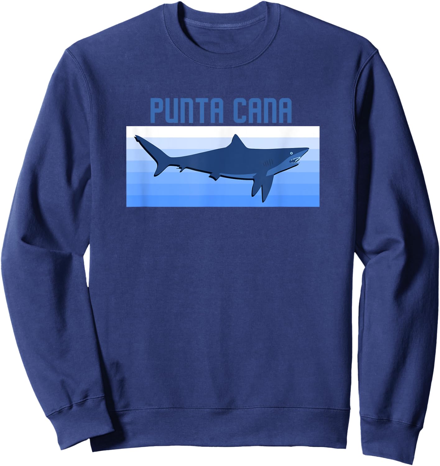 Punta Cana Dominican Republic Retro Shark Souvenir Sweatshirt - Sweatshirt | Navy