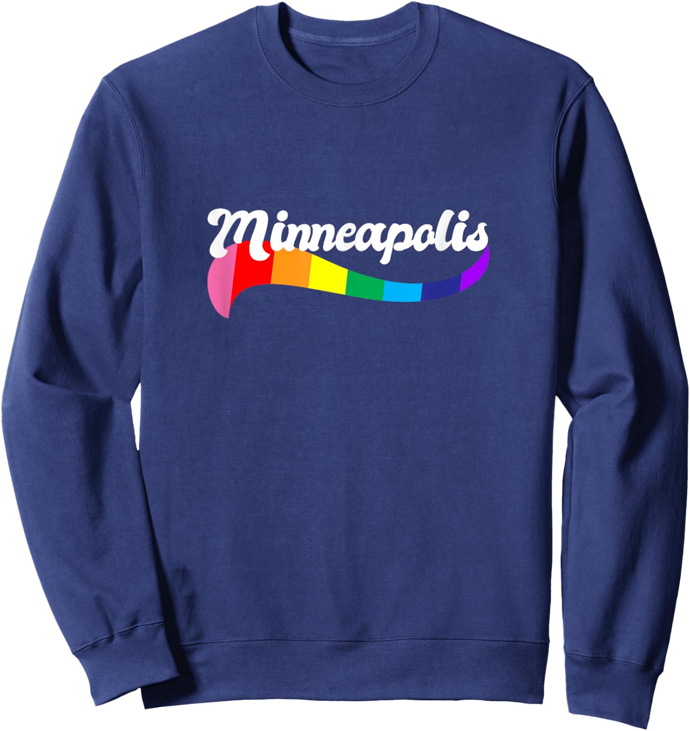 Minneapolis Minnesota Twin Cities gay pride rainbow logo Sweatshirt - Sweatshirt | Navy