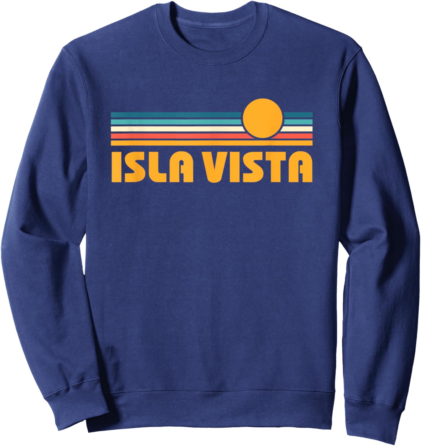 Isla Vista California Retro Vintage Sunset Sweatshirt - Sweatshirt | Navy
