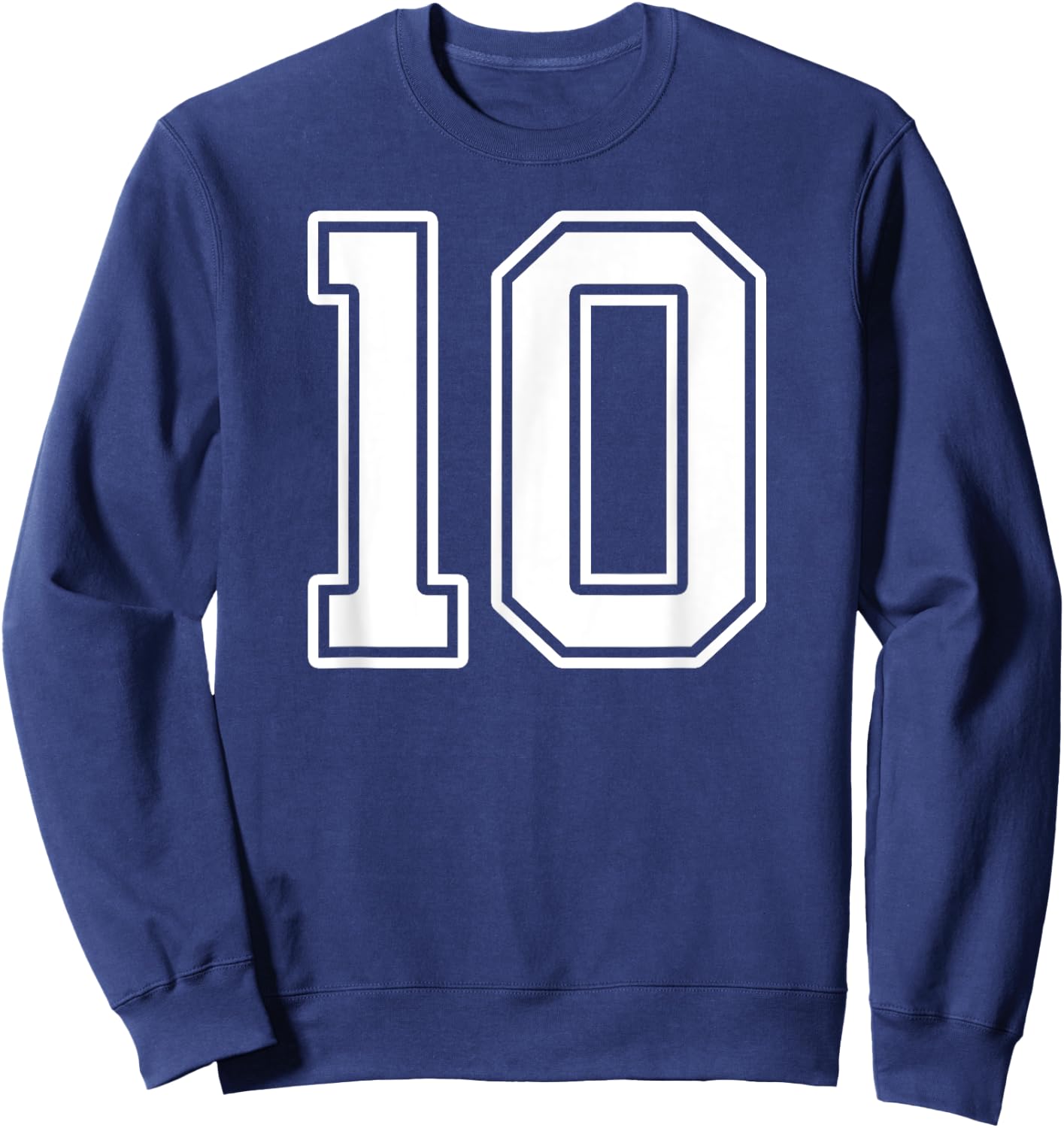 Number 10 Fan Player Jersey Style #10 Men Women Kids Sweatshirt - Sweatshirt | Navy