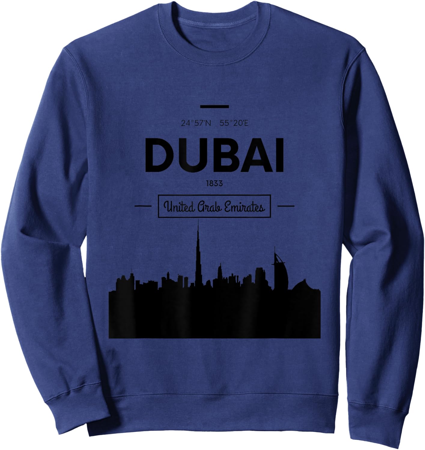 Enjoy Tourists Dubai UAE Novelty Graphic & Cool Designs Sweatshirt - Sweatshirt | Navy