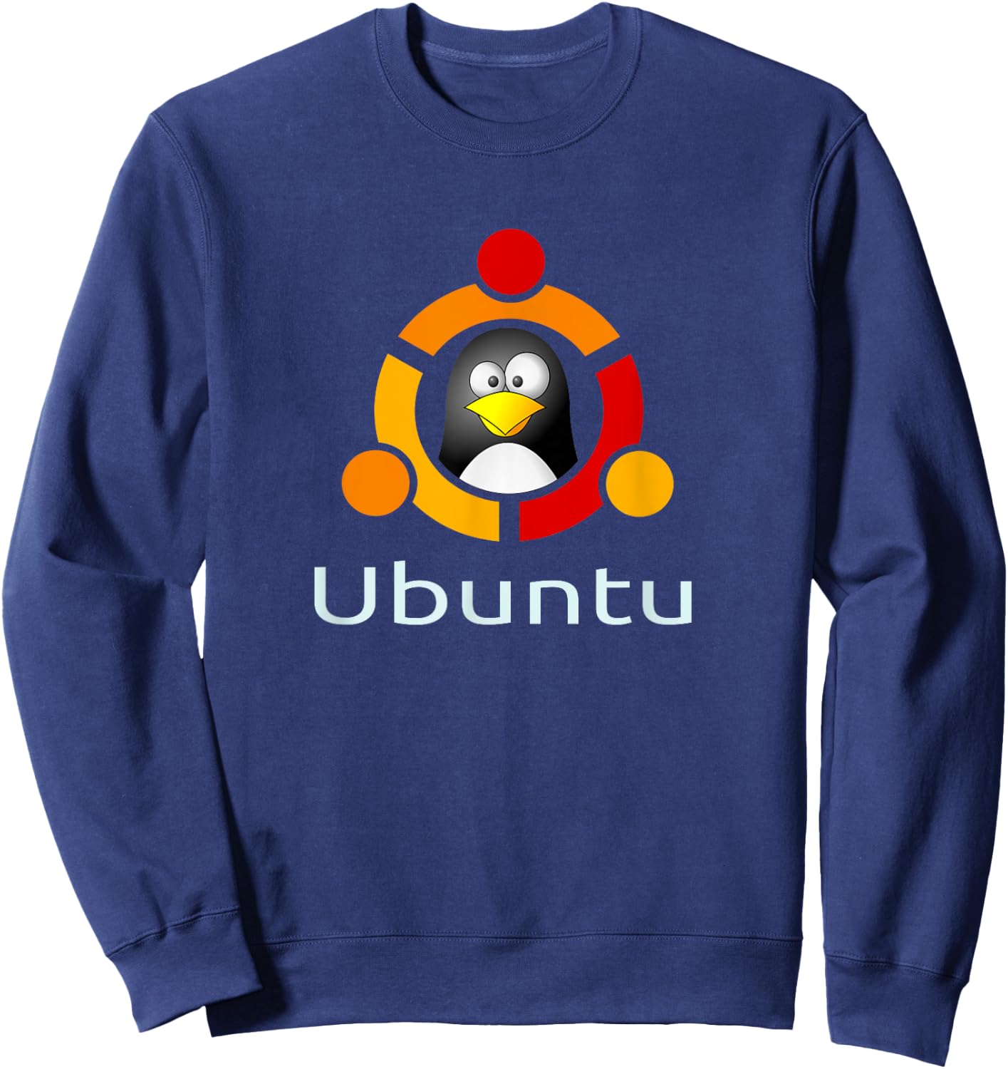 Ubuntu Linux Os funny Tux Penguin -Shirt Sweatshirt - Sweatshirt | Navy