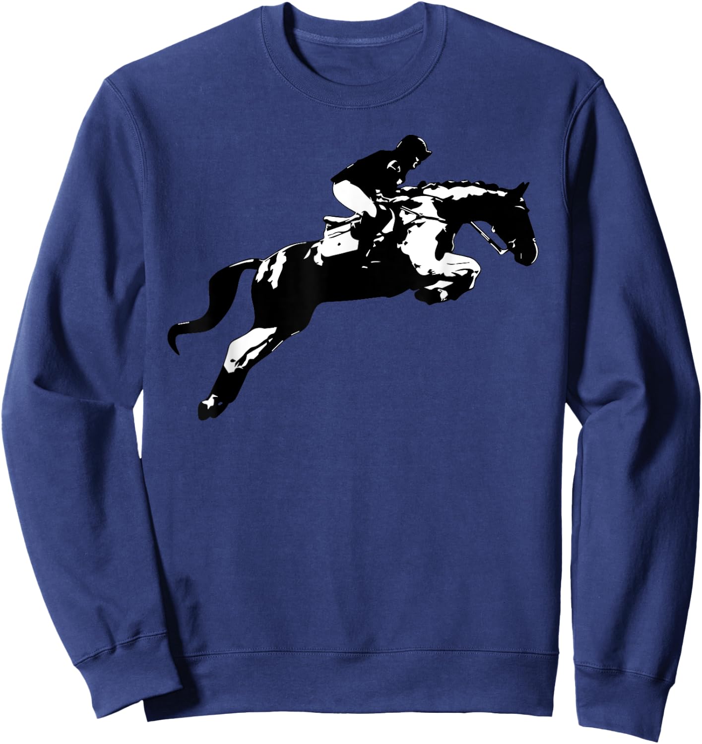Cute English Riding Hunter Jumper Girl Riding Horse Gift Sweatshirt - Sweatshirt | Navy