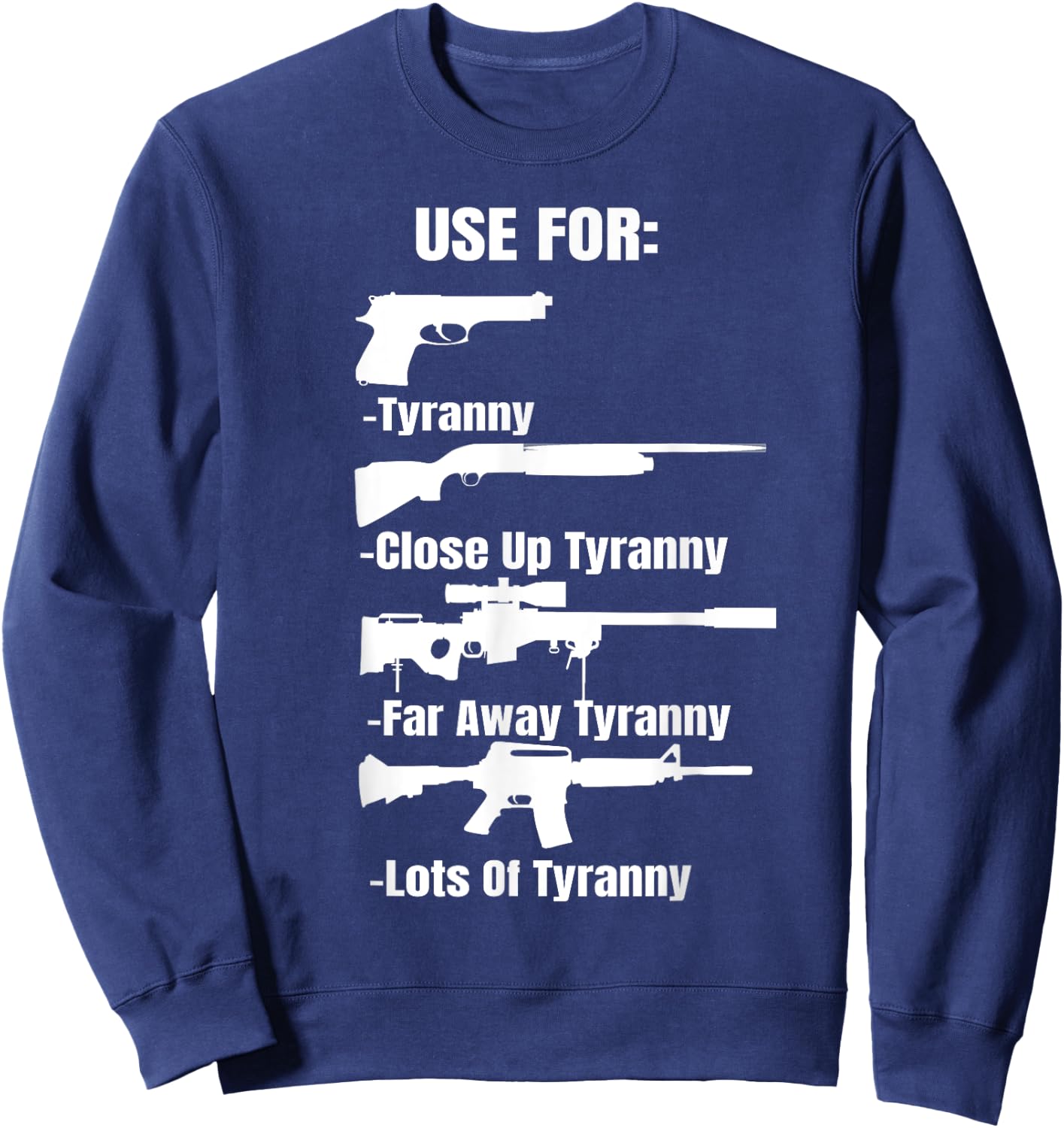 Pro Gun 2nd Amendment Gun Lover Enthusiast Patriotic Gift Sweatshirt - Sweatshirt | Navy