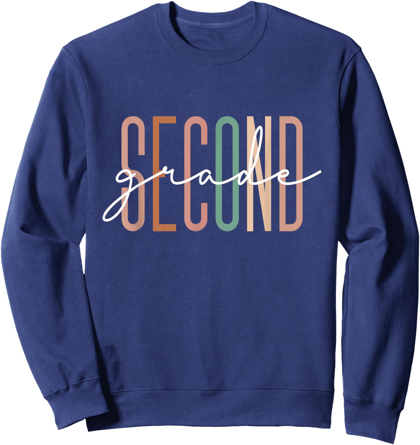 Second Grade Girls Boys Teacher Team 2nd Grade Squad Sweatshirt - Sweatshirt | Navy