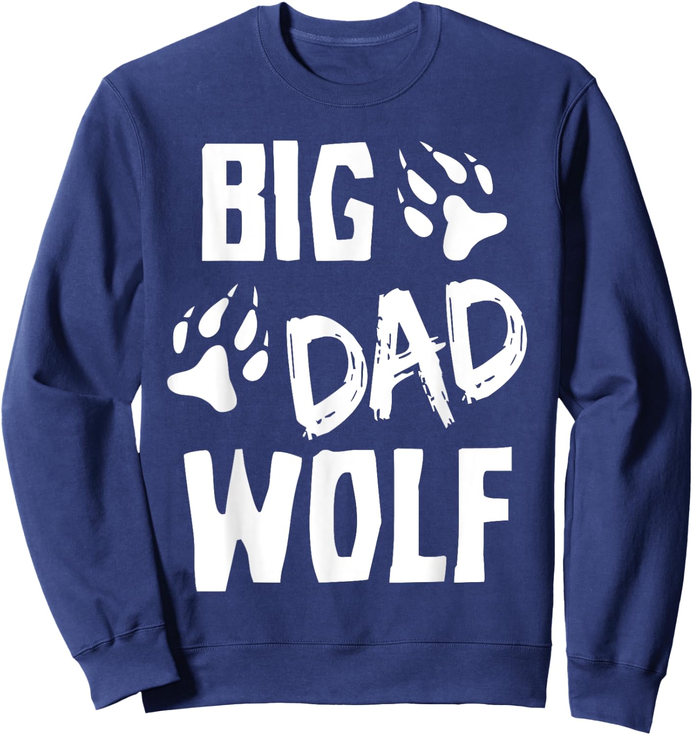 Halloween Shirt Dad Men Funny Costume Daddy Big Dad Wolf Sweatshirt - Sweatshirt | Navy