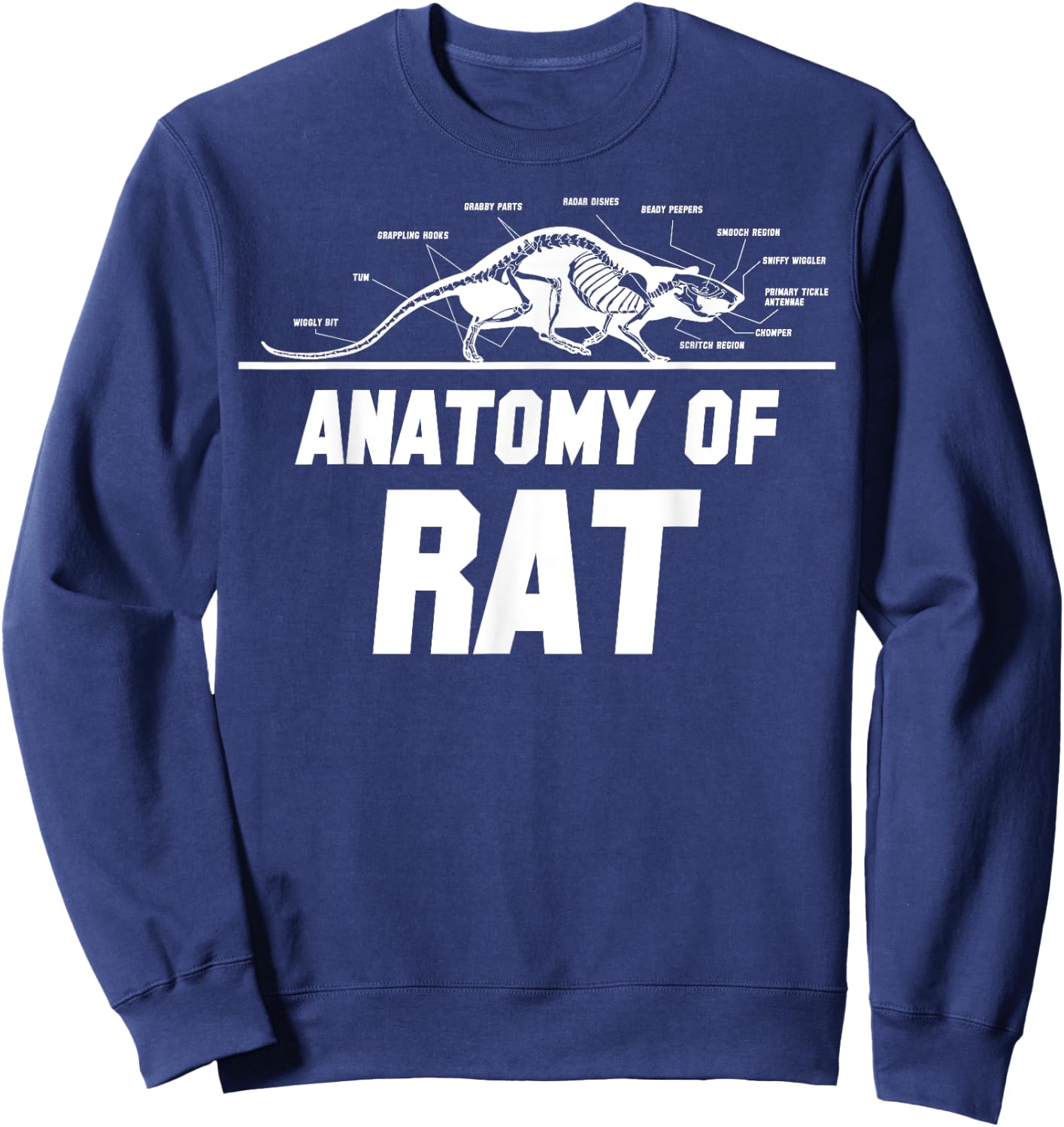Anatomy of Rat - Rat Costume Mouse Rat Sweatshirt - Sweatshirt | Navy