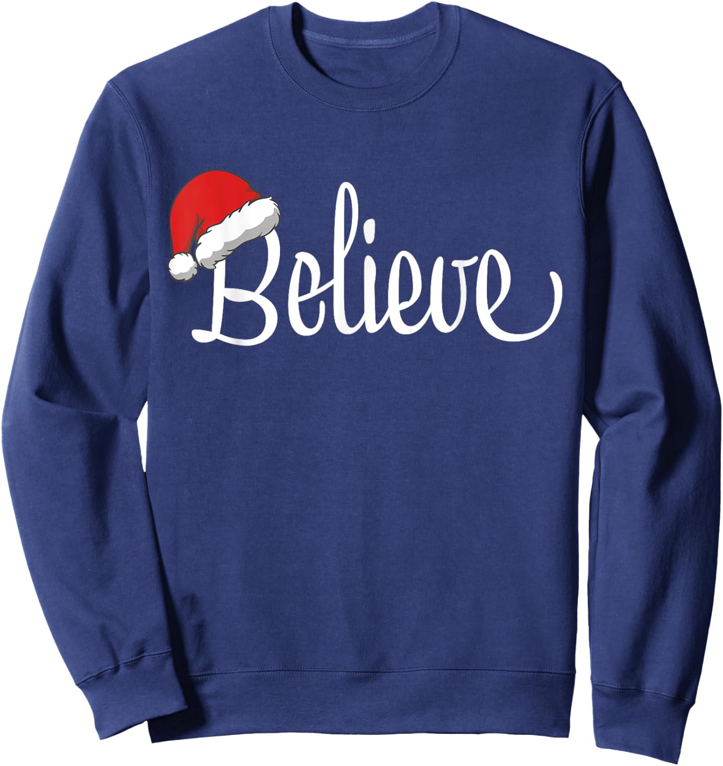 Christian Believe Christmas XMAS Pajama Men Women Kids Boys Sweatshirt - Sweatshirt | Navy