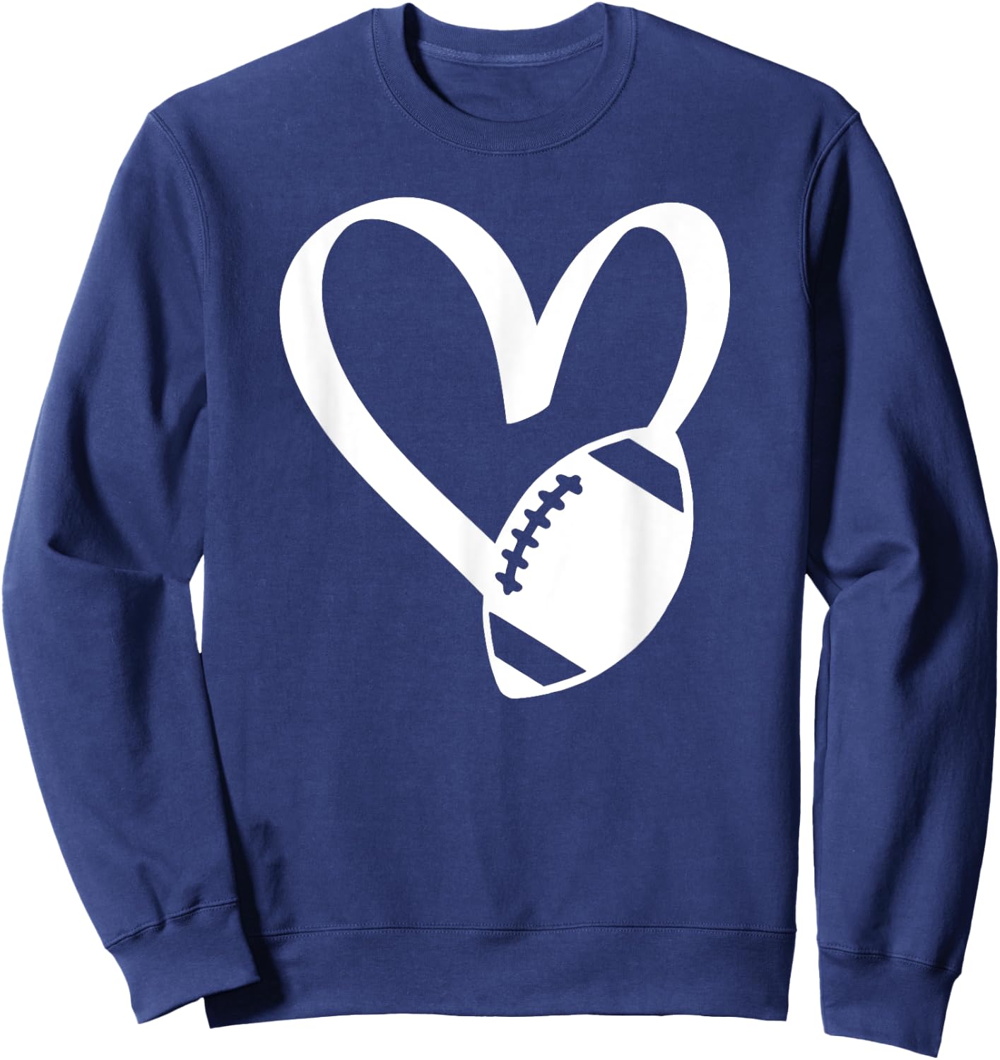 Football Heart Sweatshirt - Sweatshirt | Navy