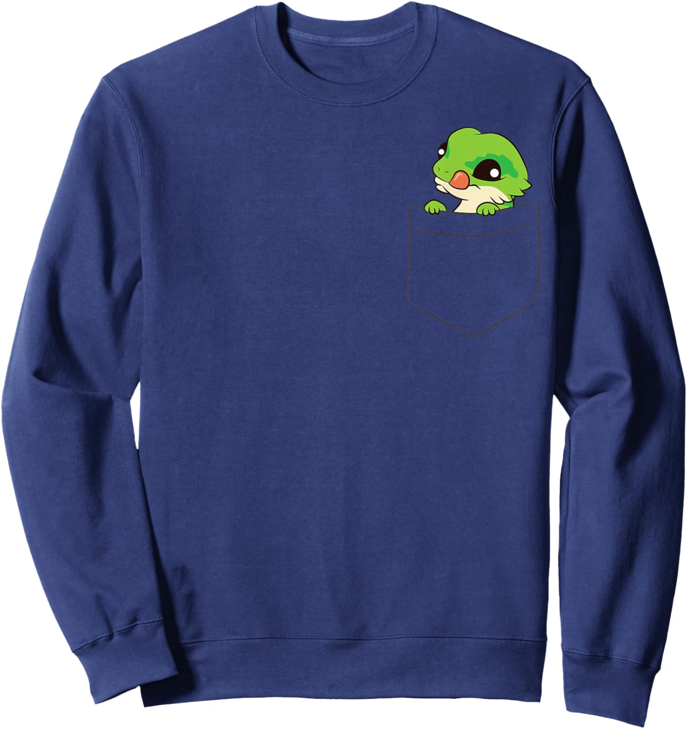 Lizard In Pocket Cute Lizard In Pocket Sweatshirt - Sweatshirt | Navy