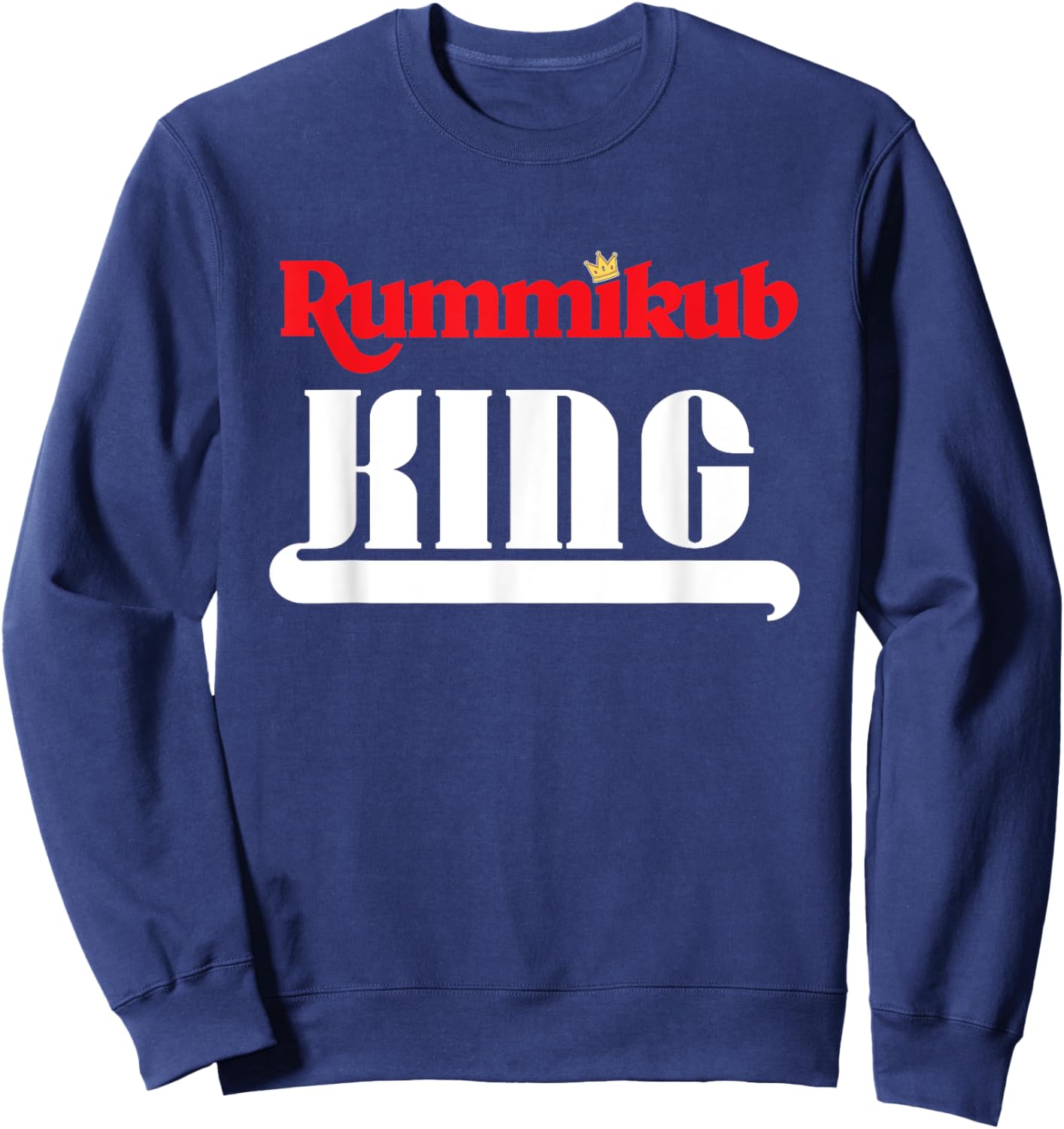 Rummikub King Logo With Royal Crown Sweatshirt - Sweatshirt | Navy