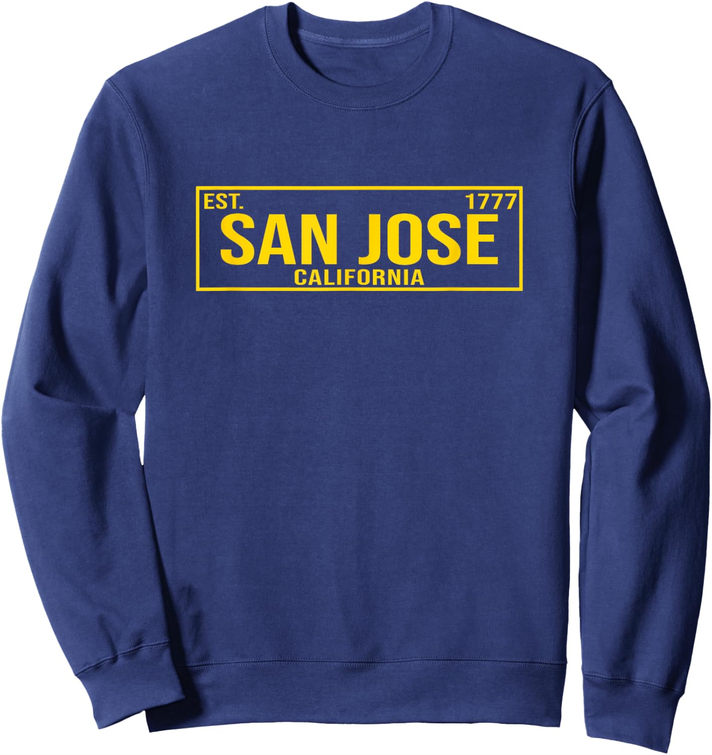 San Jose - California - License Plate Design - Classic Sweatshirt - Sweatshirt | Navy
