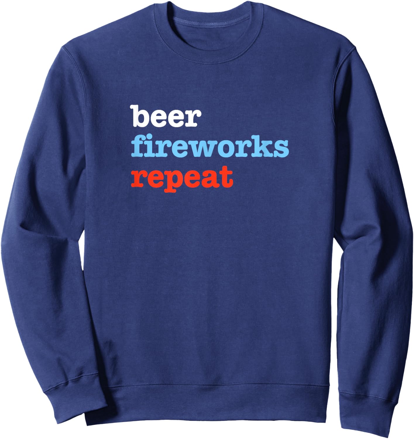 Beer Fireworks Repeat Sweatshirt - Sweatshirt | Navy