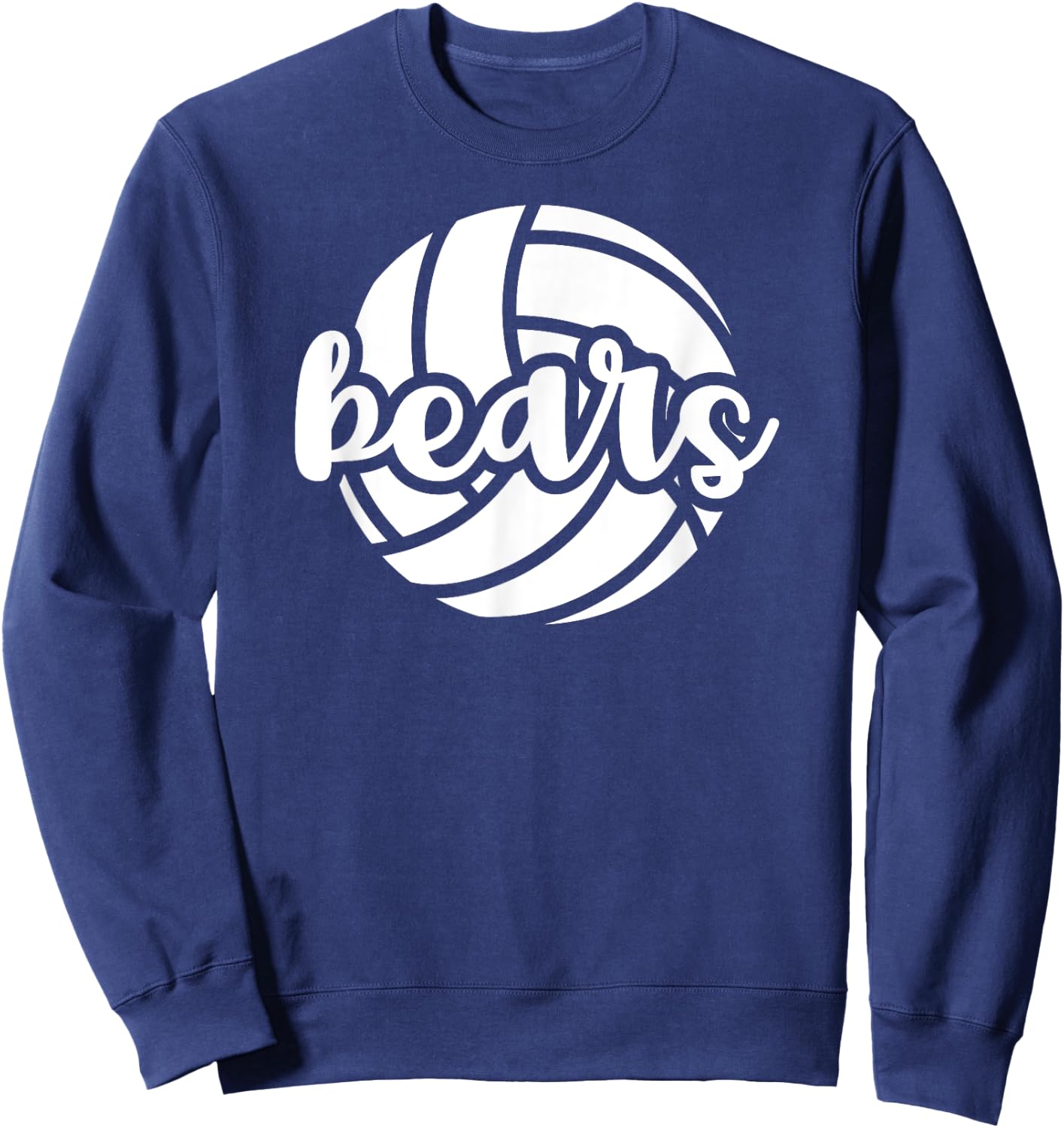 Bears Volleyball Team Mascot School Spirit Game Day Sweatshirt - Sweatshirt | Navy