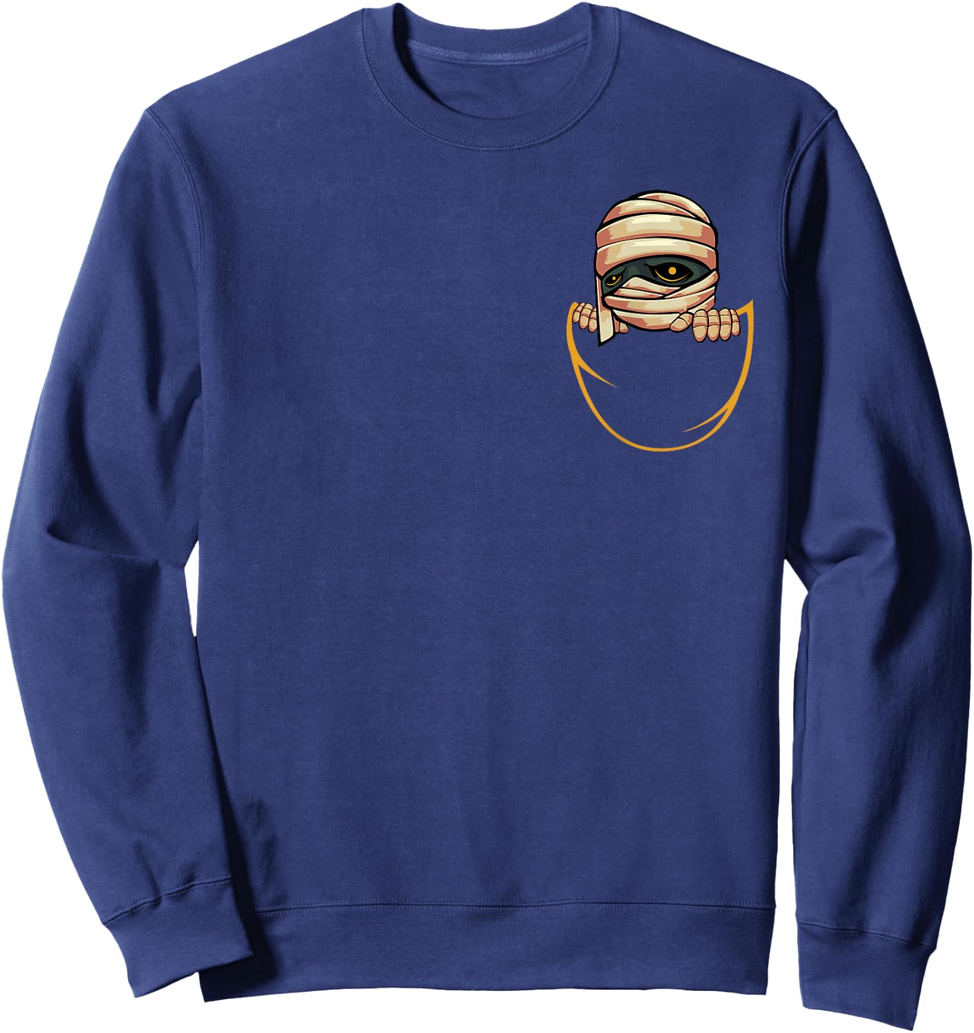 Pocket Mummy Lazy Halloween Costume Funny Monster Sweatshirt - Sweatshirt | Navy