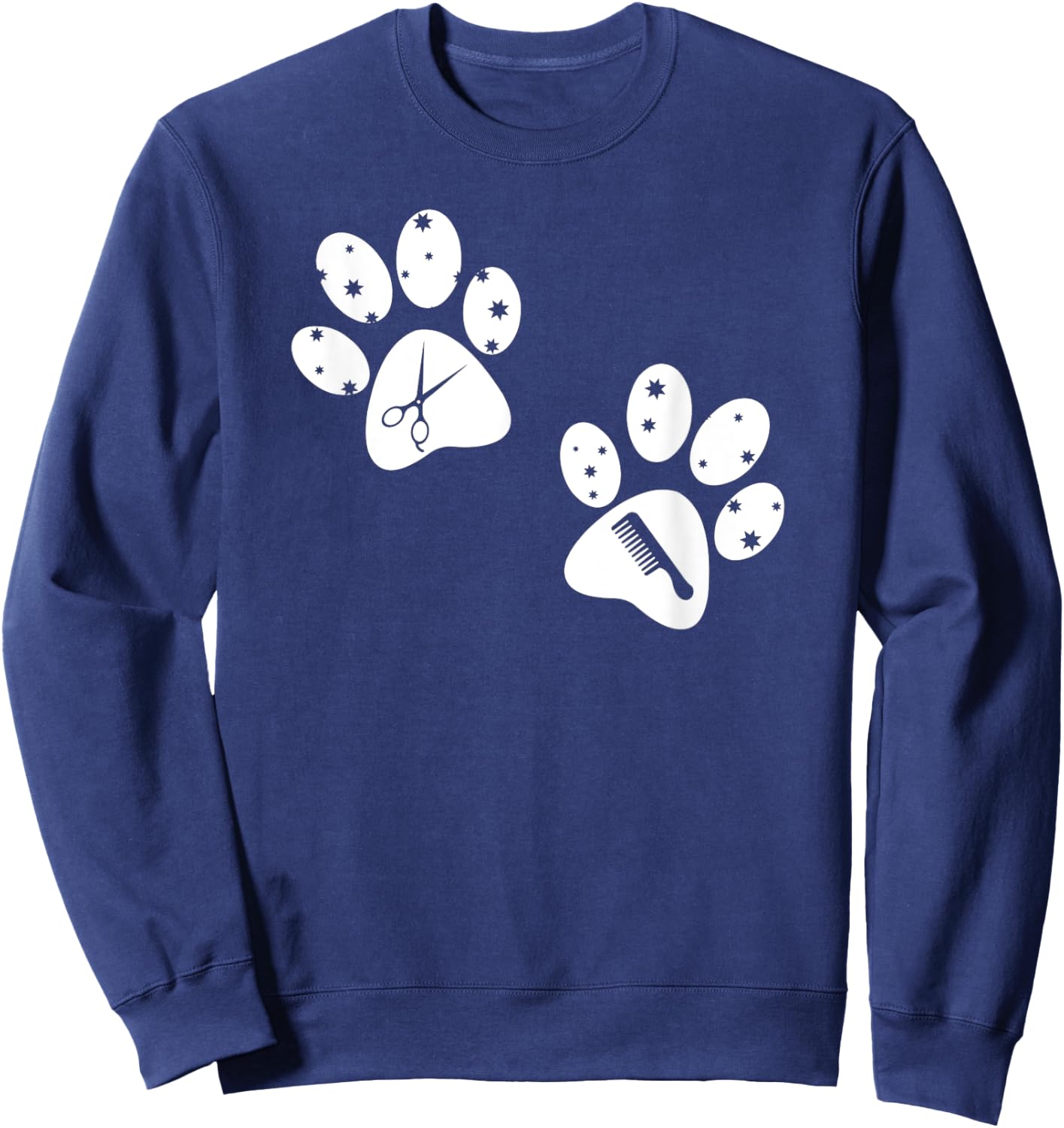 Paw Dog Groomer Shirt Funny Cute Pet Grooming Pet Dog Lover Women Sweatshirt - Sweatshirt | Navy
