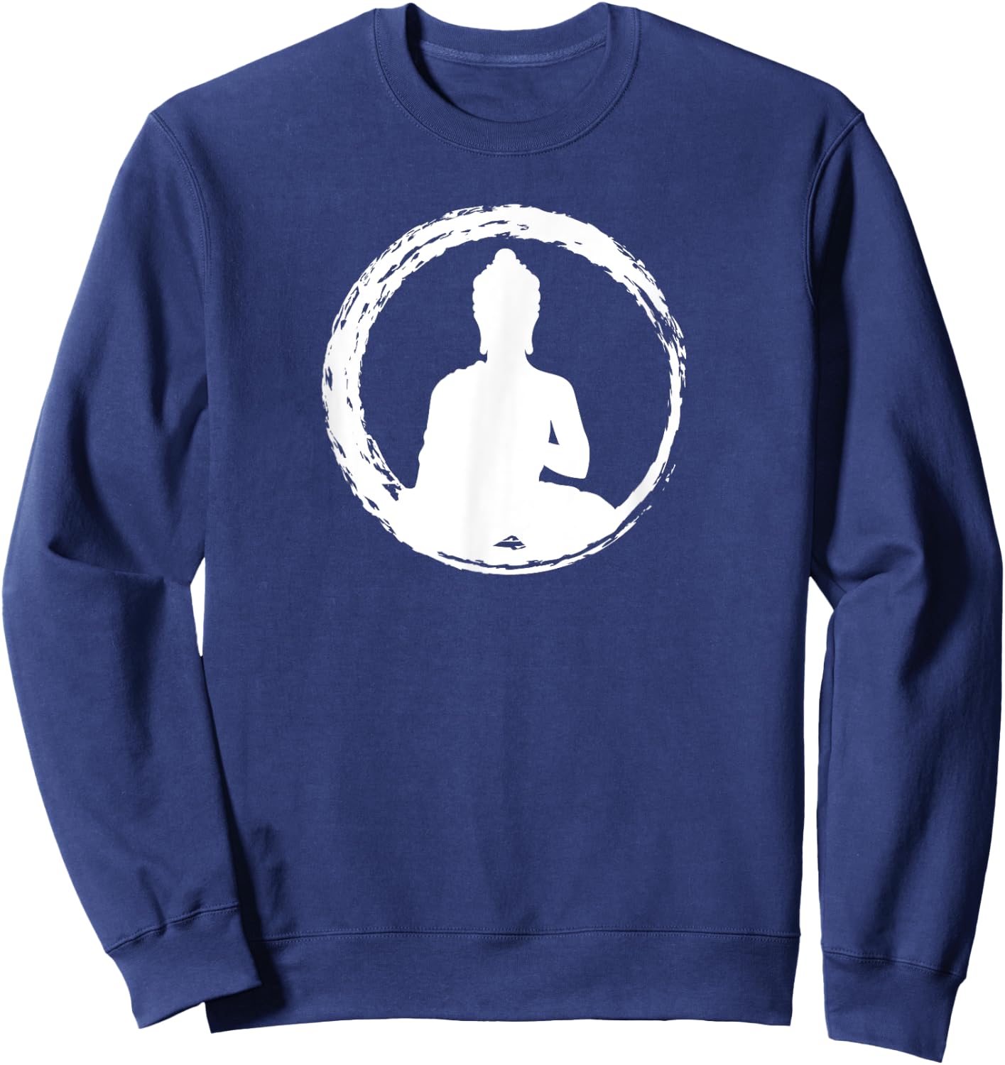 Zen Symbol Buddha Design Gautama Buddha Meditation Sweatshirt - Sweatshirt | Navy