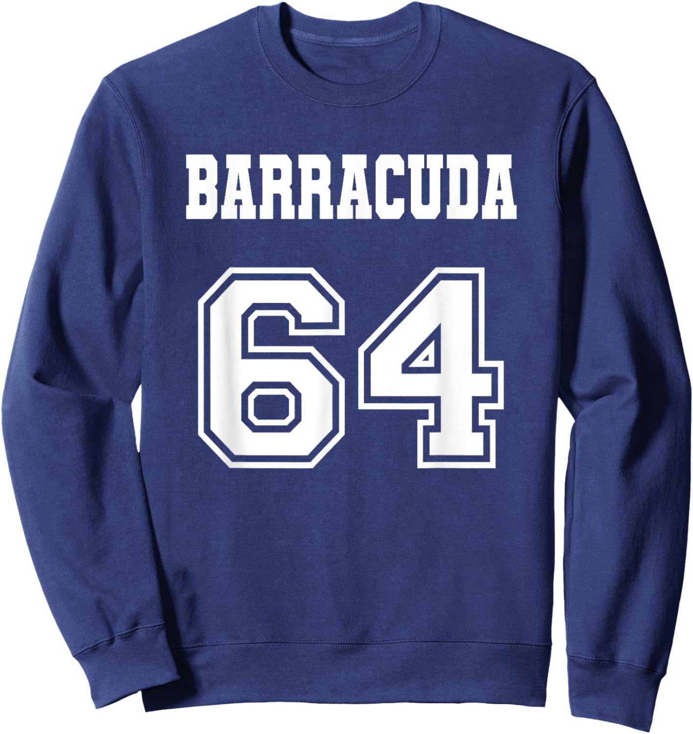 Jersey Style Barracuda 64 1964 Old School Muscle Car Fishing Sweatshirt - Sweatshirt | Navy