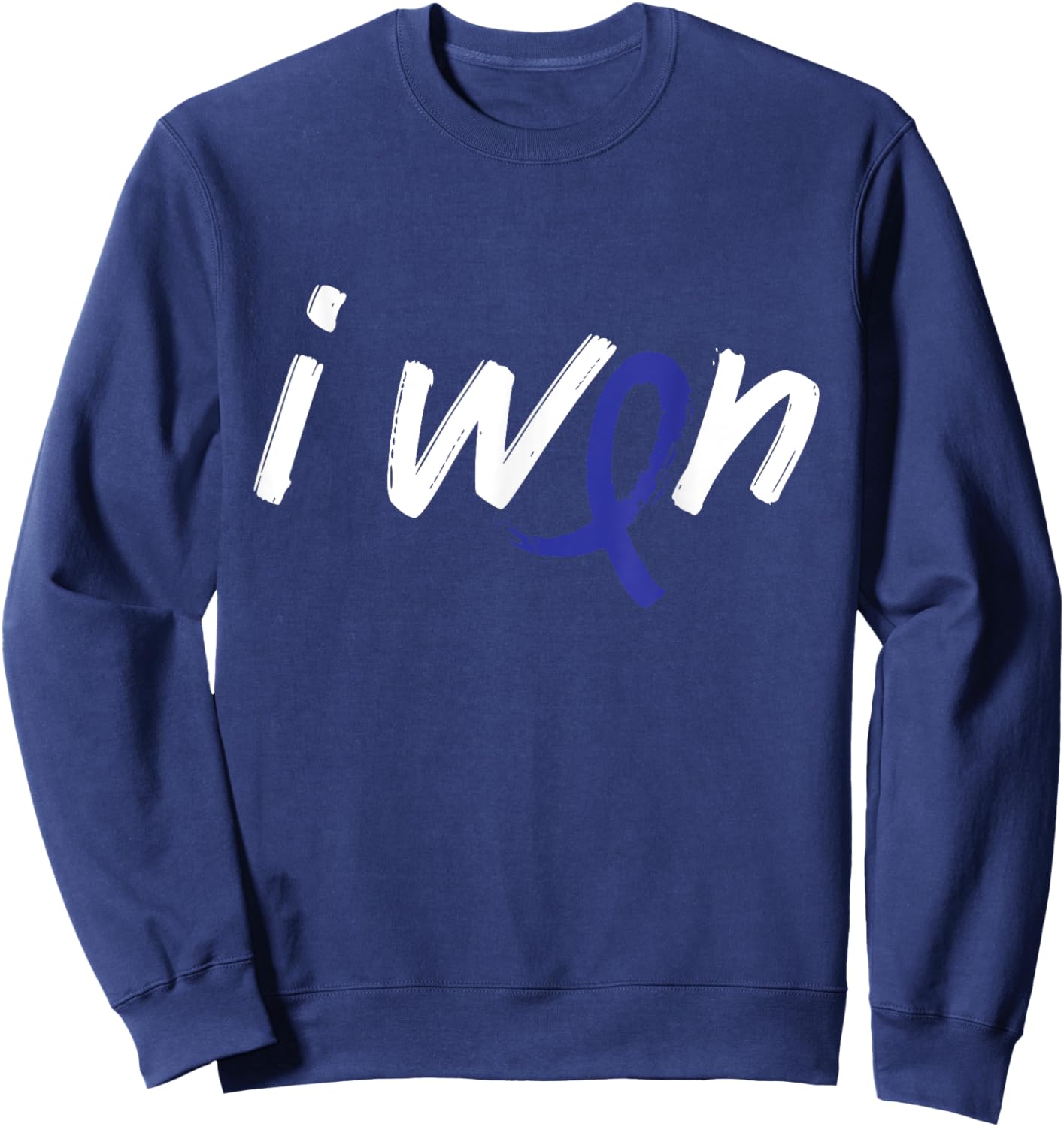 Cancer Warriors co Rectal Cancer Awareness I Won Fighter - Black, -Adults, Short Sleeve, , Cancer Awareness Sweatshirt - Sweatshirt | Navy