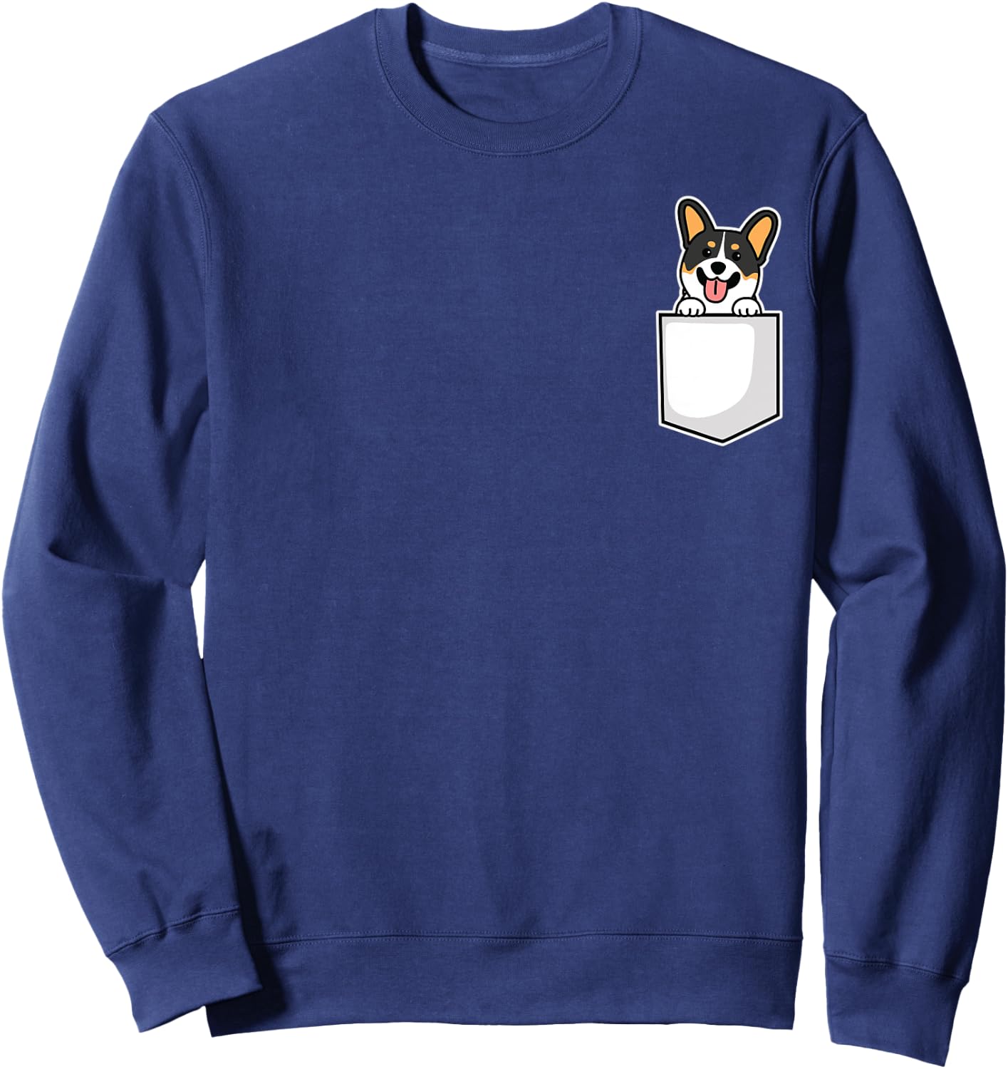 Corgi Dog Lover Corgi In Your Front Pocket Design Sweatshirt - Sweatshirt | Navy