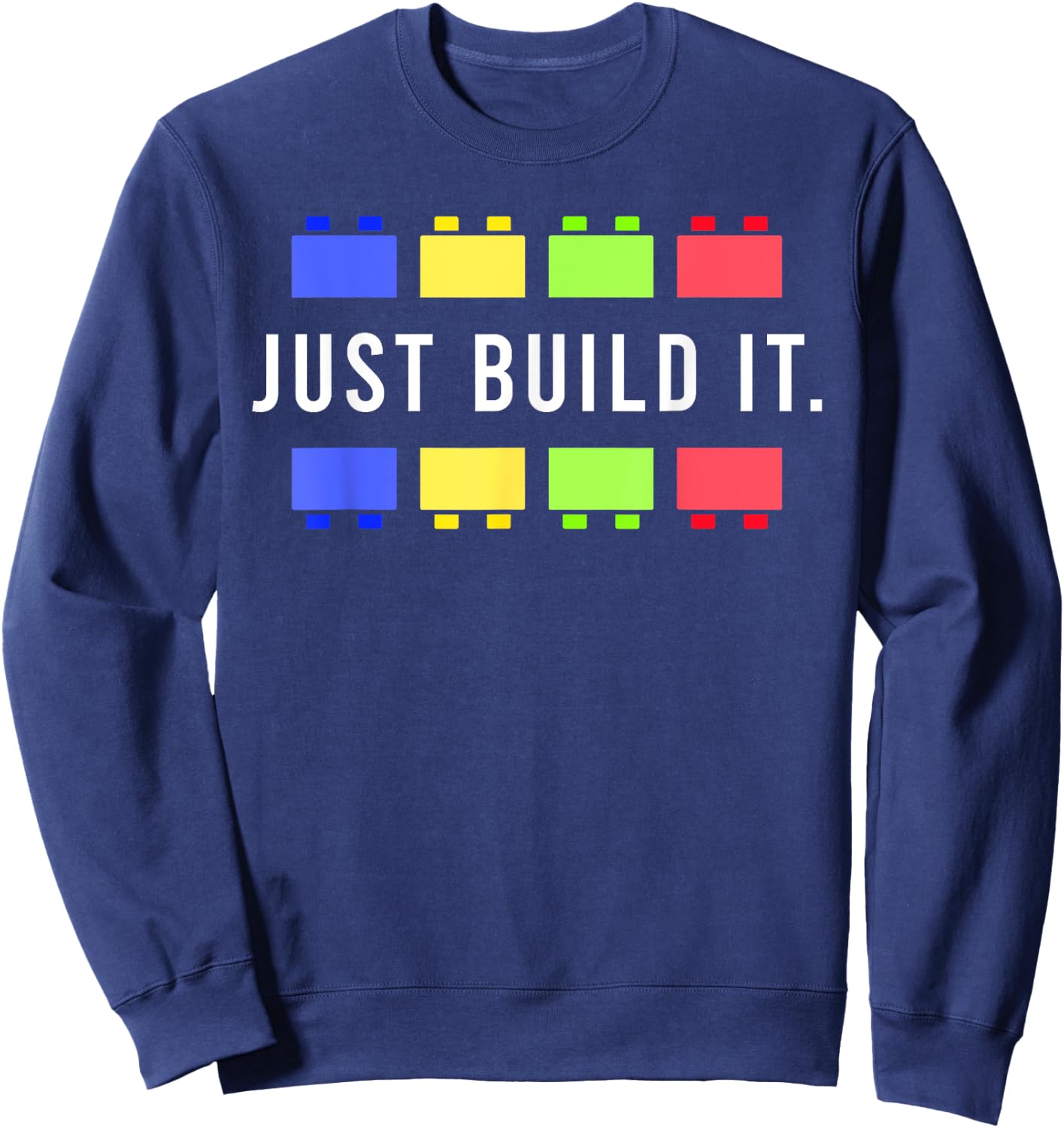 Build It Master Builder Construction Building Blocks Bricks Small Sweatshirt - Sweatshirt | Navy