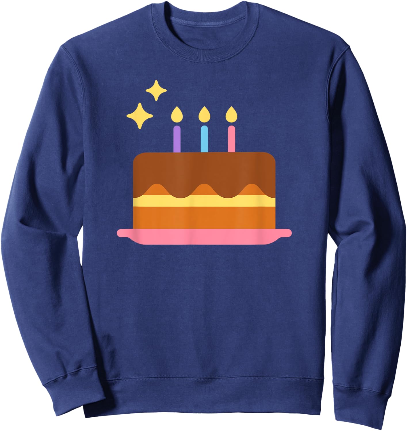 Cake with Candles and Chocolate , Women, Children Sweatshirt - Sweatshirt | Navy
