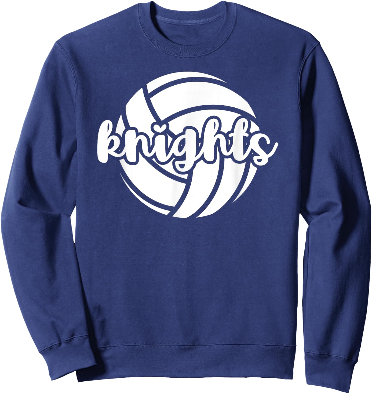 Knights Volleyball Team Mascot School Spirit Game Night Sweatshirt - Sweatshirt | Navy