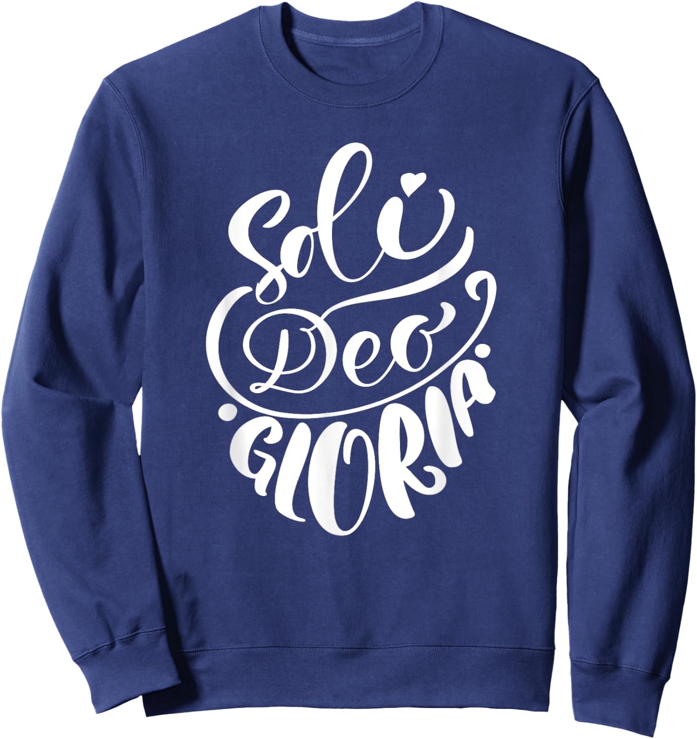 Soli Deo Gloria | Glory to God Alone |Christian Women Sweatshirt - Sweatshirt | Navy