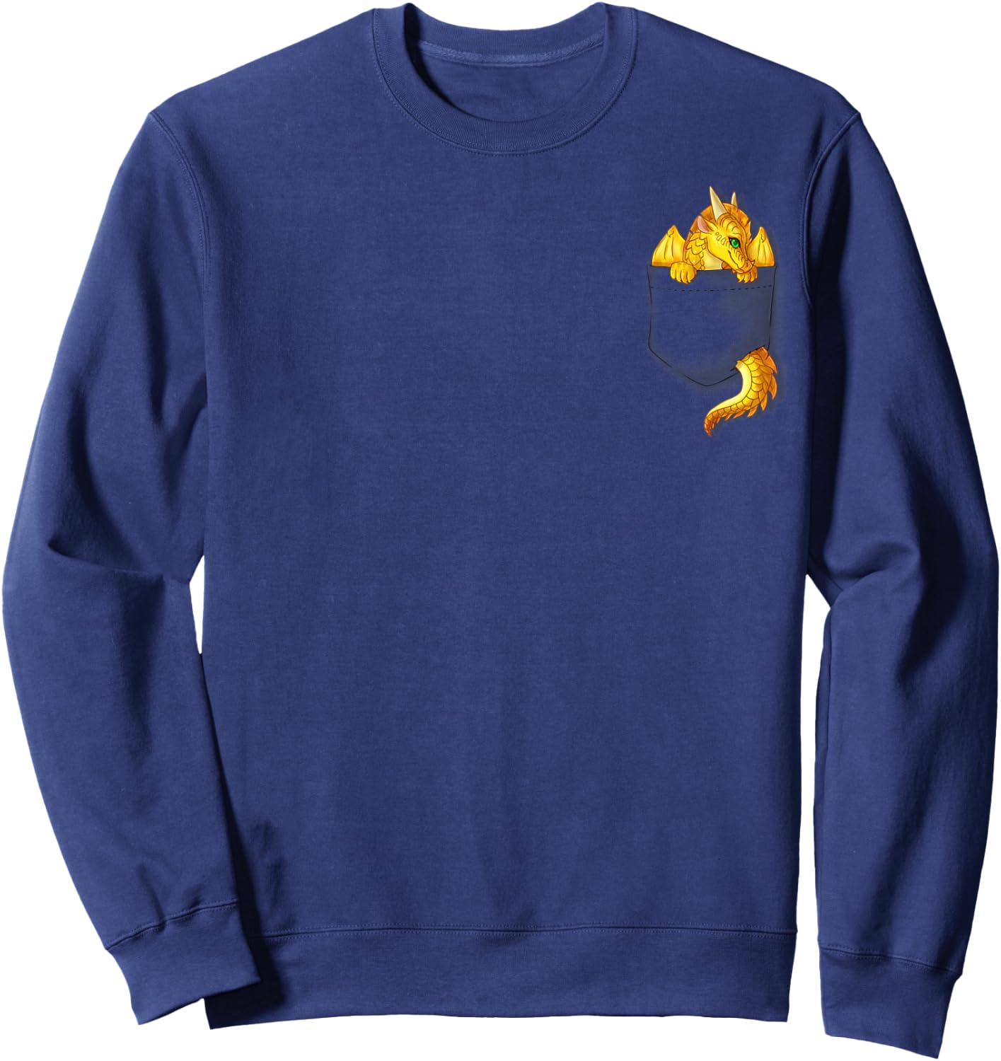 Gift Dragon Sunny Dragon in pocket Gift men Sweatshirt - Sweatshirt | Navy