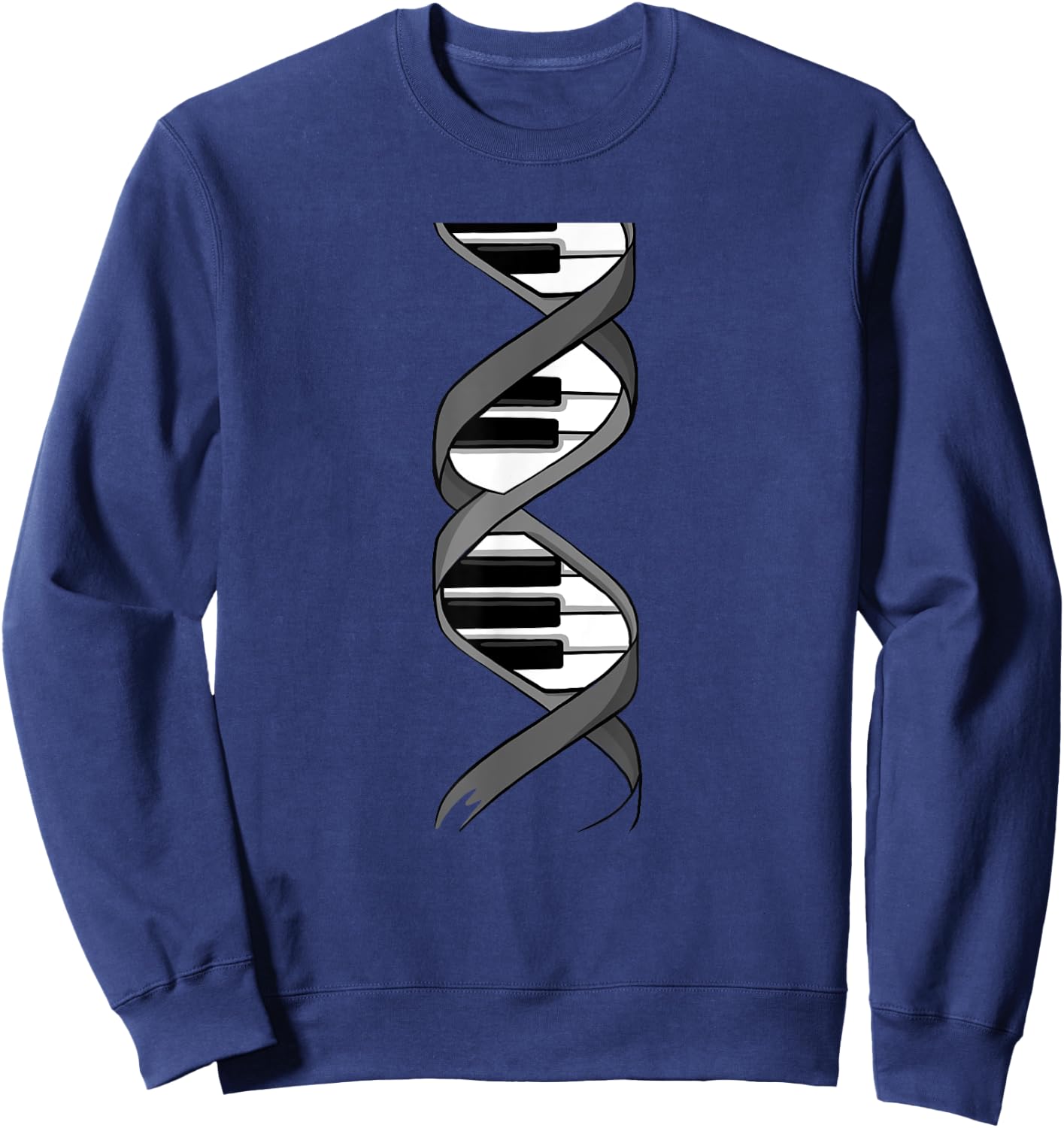 Funny Piano Design Women Keyboard Player Piano Lover Sweatshirt - Sweatshirt | Navy
