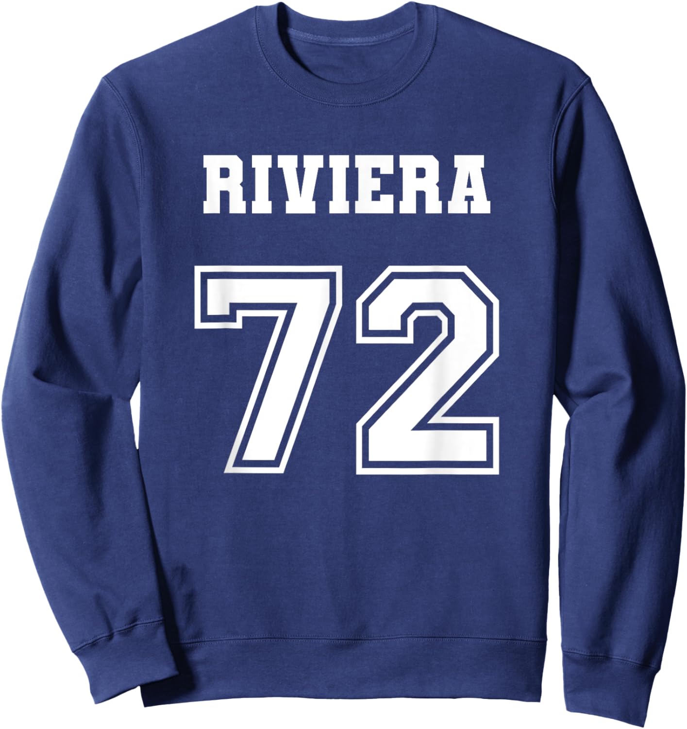 Jersey Style Riviera 72 1972 Classic Lowrider Car Sweatshirt - Sweatshirt | Navy
