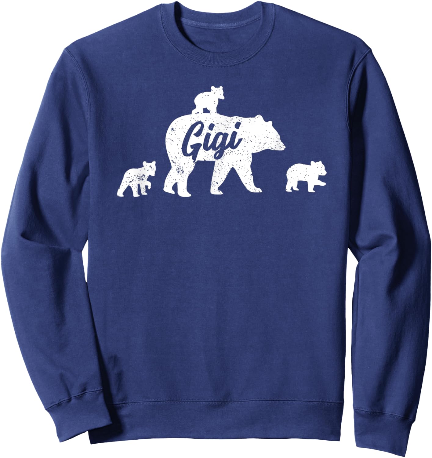 Vintage Gigi Grandma Bear with 3 Cub Mother's Day Sweatshirt - Sweatshirt | Navy