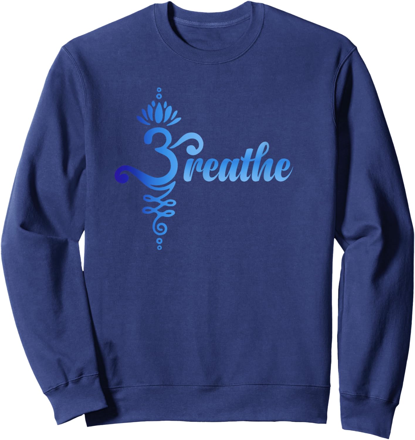 Breathe Sanskrit Symbol Sweatshirt - Sweatshirt | Navy