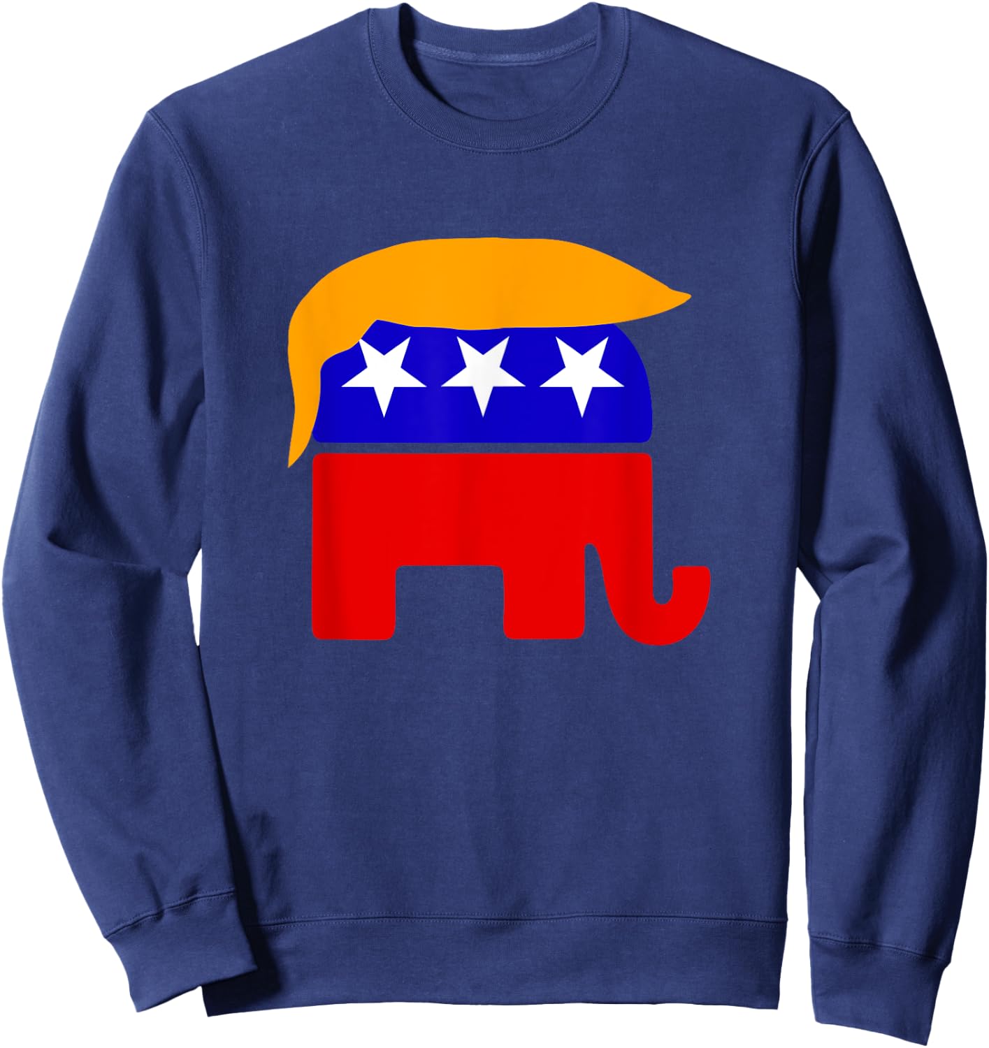 GOP President Donald Trump Republican Elephant Hair Sweatshirt - Sweatshirt | Navy