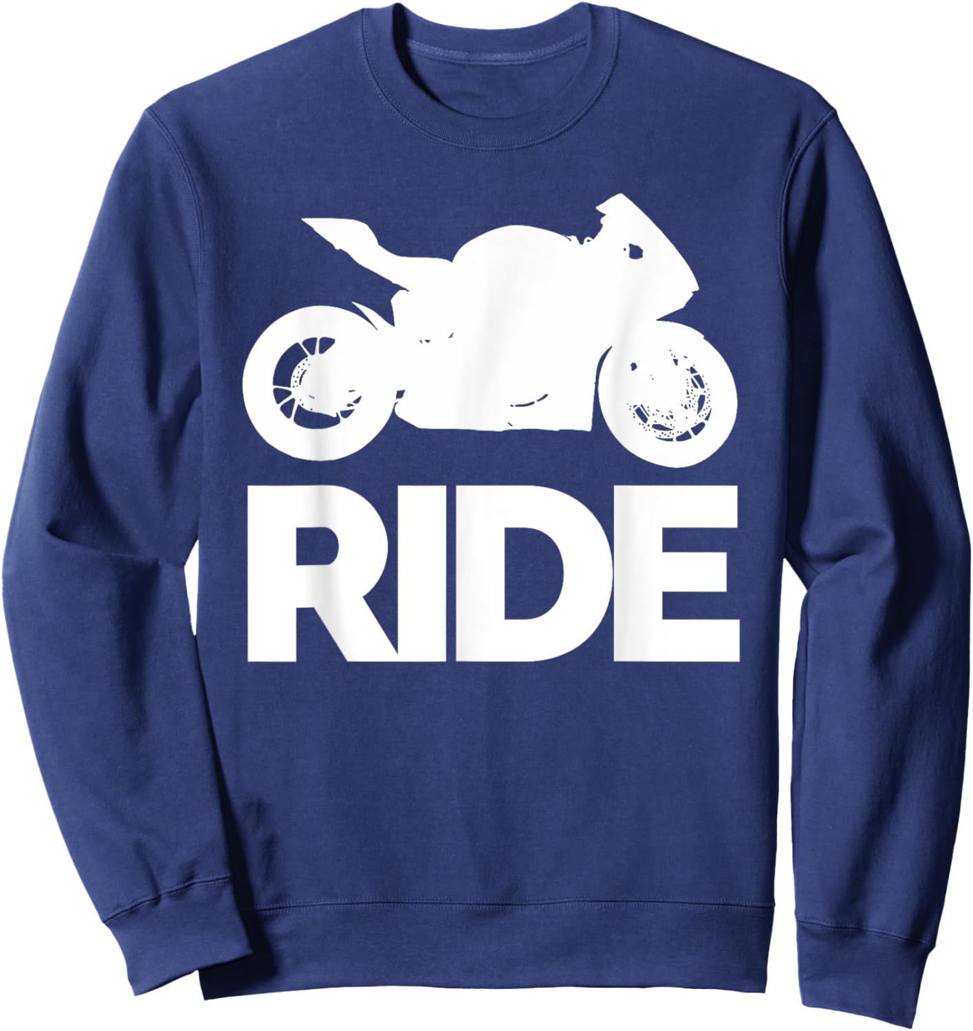 Motorcycle Rider Sport Bike Biker Superbike Sweatshirt - Sweatshirt | Navy