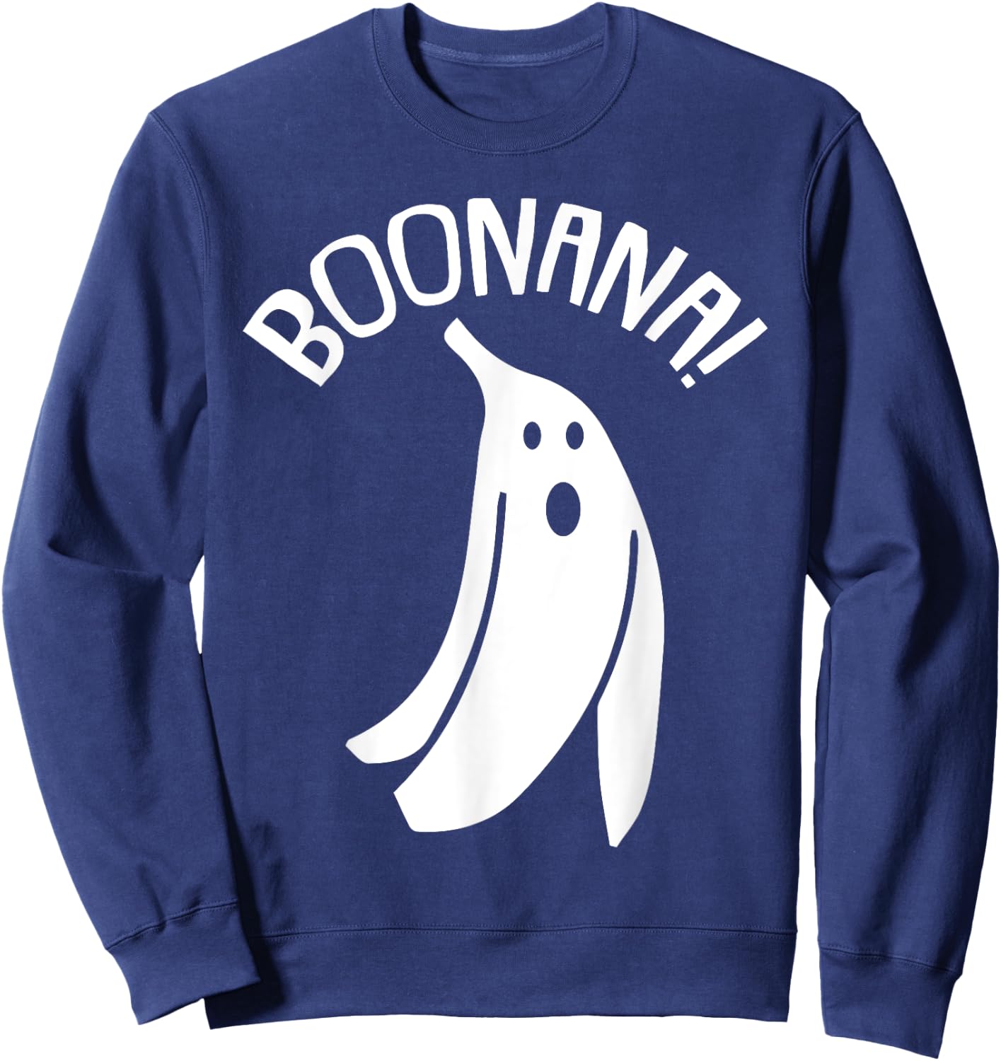 Boo-nana Lazy Halloween Costume Funny Ghost Banana Pun Sweatshirt - Sweatshirt | Navy