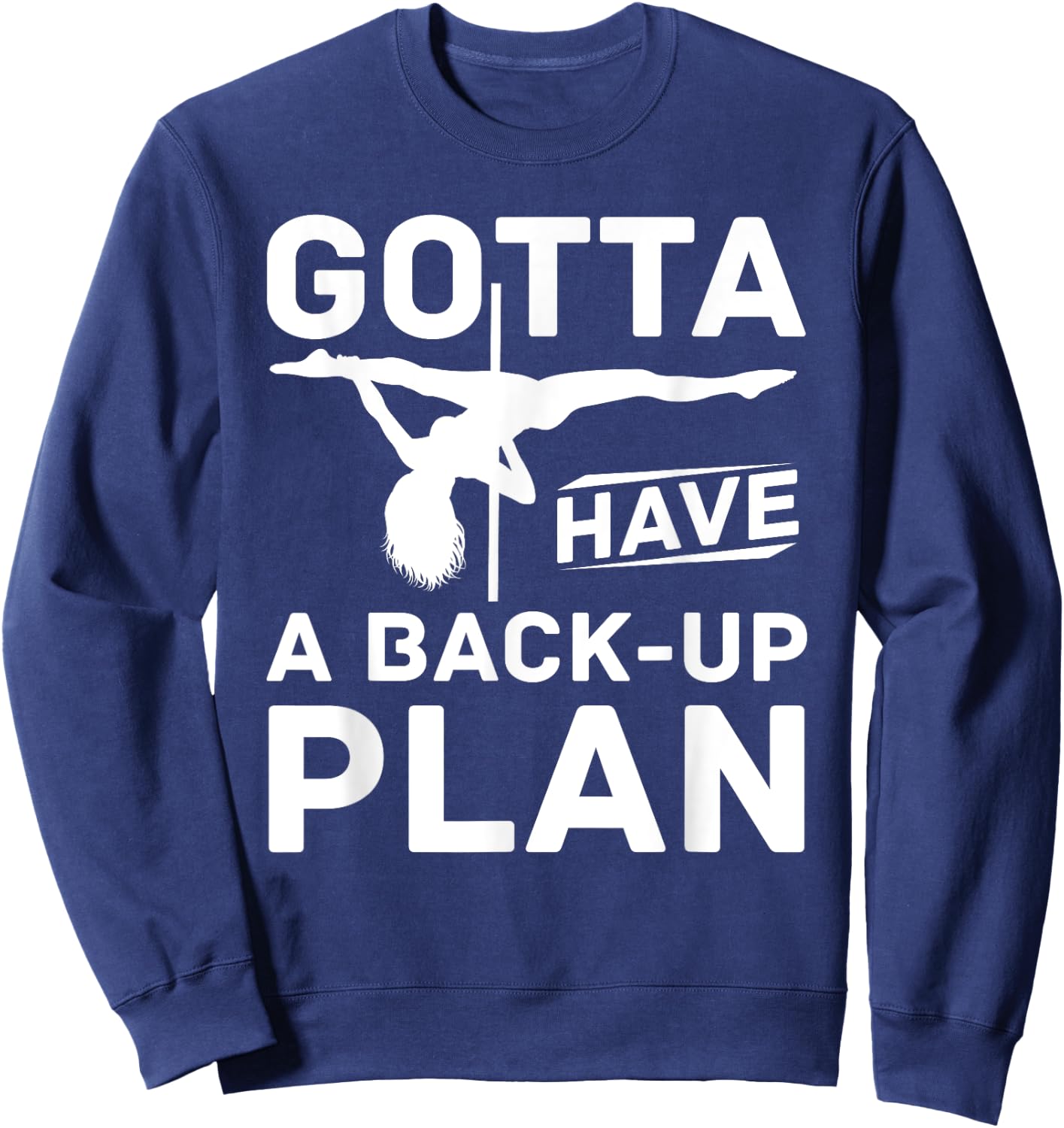 Pole Dancing Gifts & Accessories - Women's Black Modern Fun Pole Dance Sweatshirt - Sweatshirt | Navy