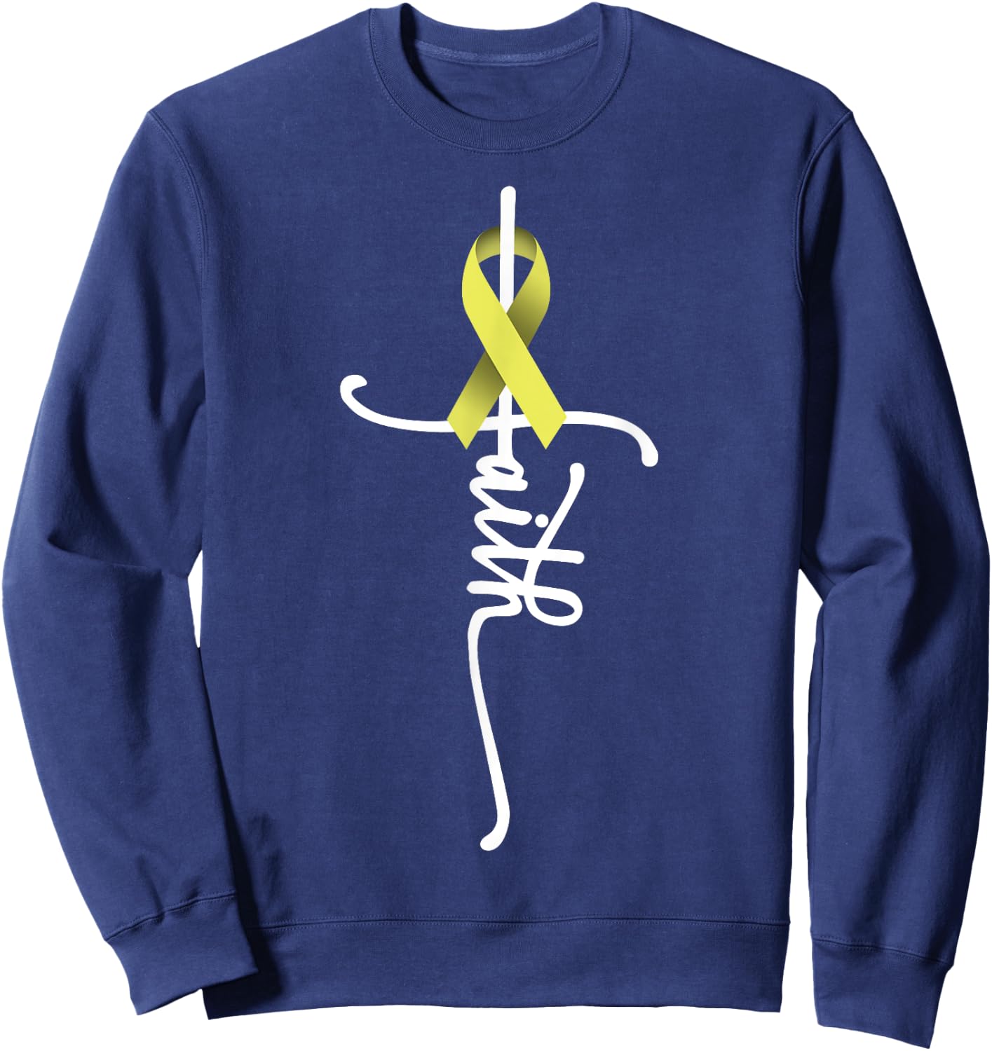 Bone Cancer Faith Sarcoma Bone Cancer Awareness Support July Sweatshirt - Sweatshirt | Navy